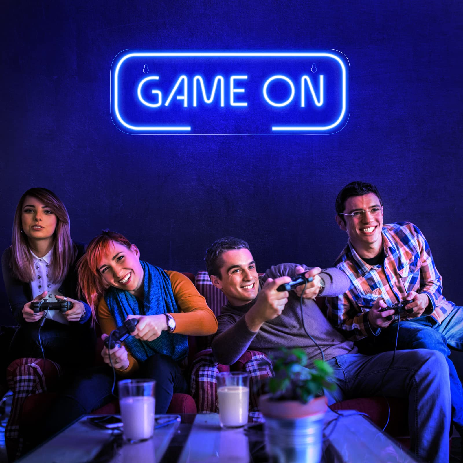 Kavaas Gamer Neon Sign, UV Printed Gaming Neon Sign for Gamer Room Decor - LED Video Game Neon Lights for Bedroom Boys, Gaming Wall decor - Best Gamer Gifts for Teenage Boys, Christmas - Flex Gamingproduct_type