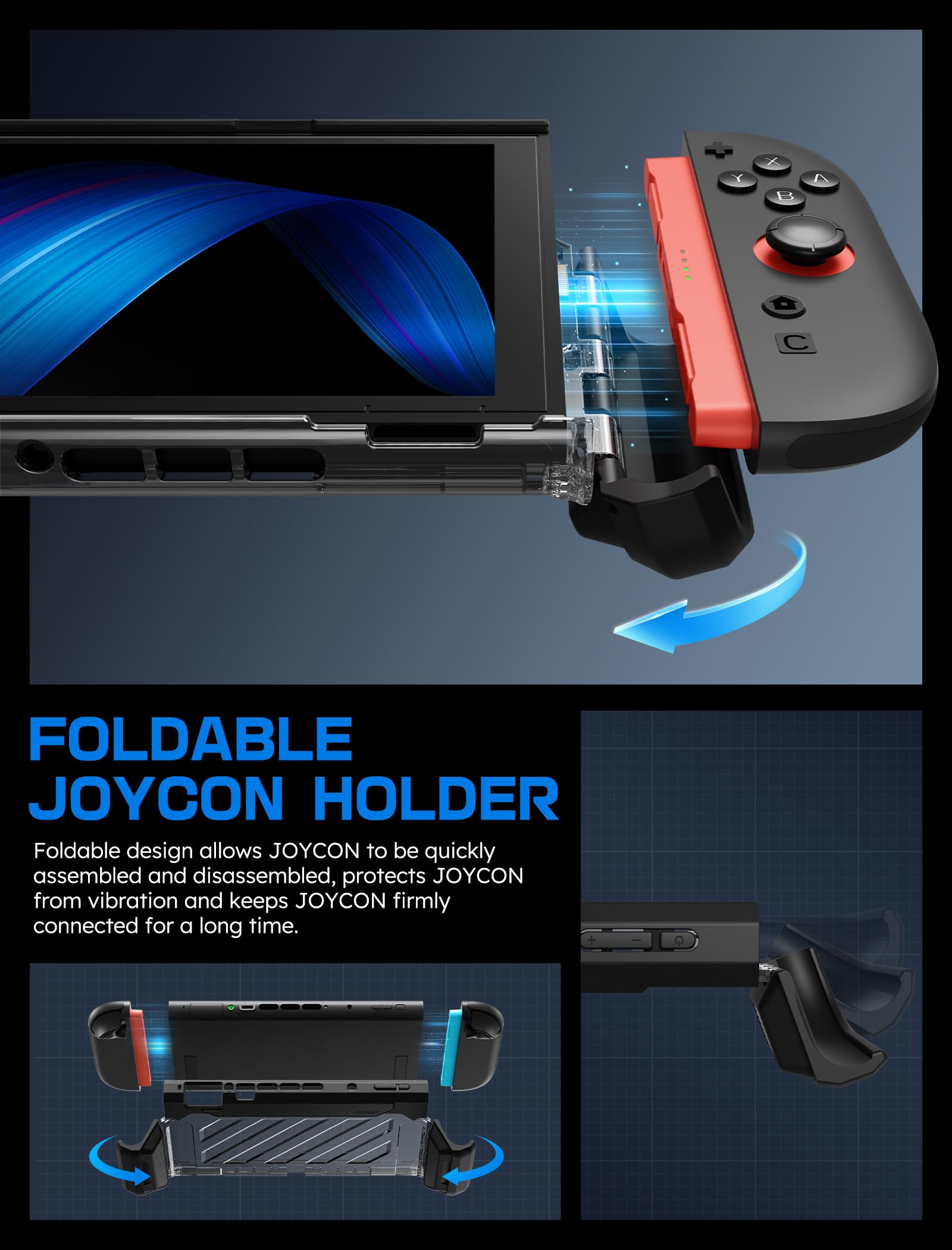 SUPCASE Unicorn Beetle Pro Case for Nintendo Switch 2 2025, [Military-Grade Protection] [Joy Con Remove Friendly] Dockable Integrated Cover Accessories Compatible with Switch 2, Black - Flex Gamingproduct_type