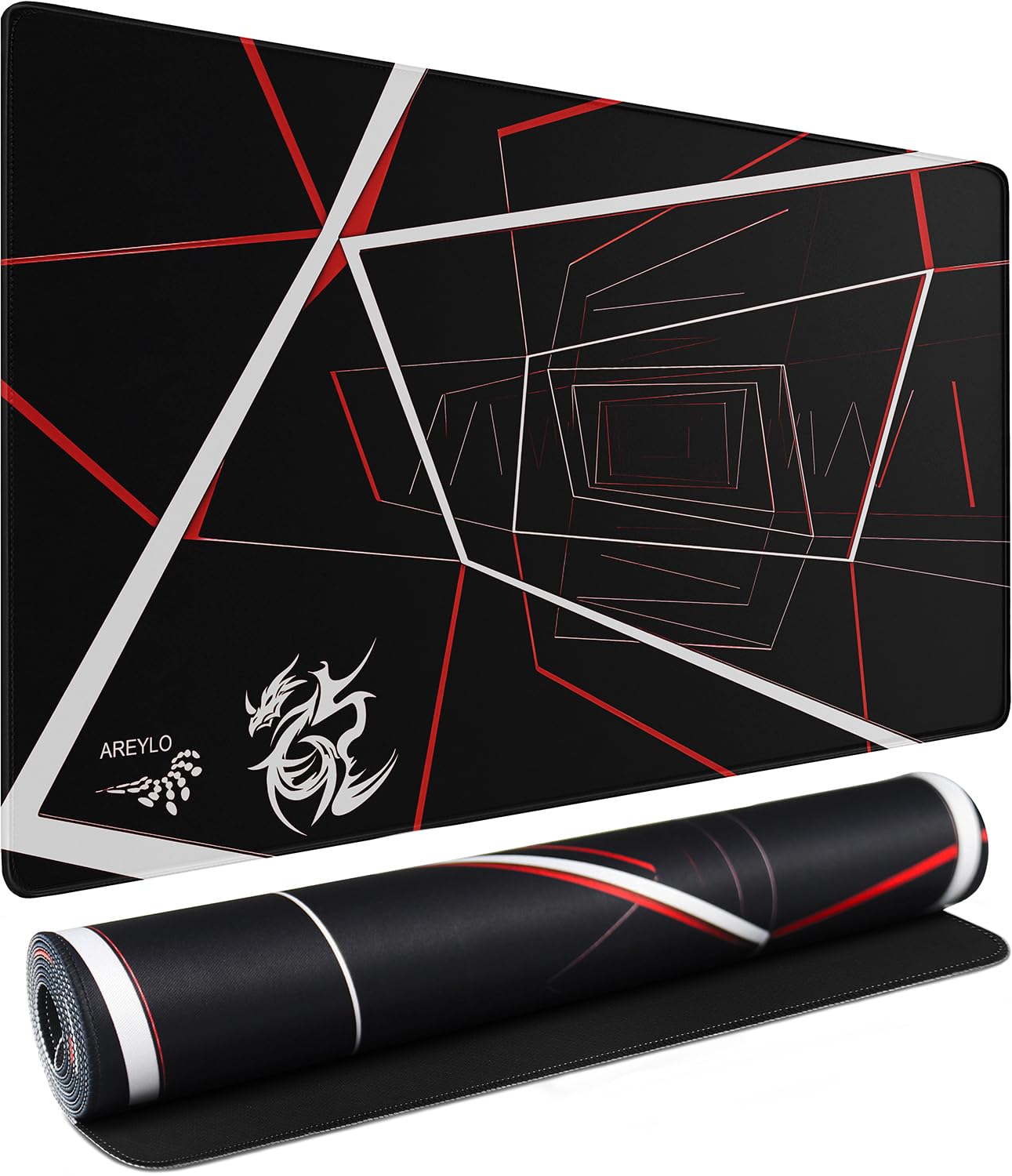 Large Gaming Mouse Pad, Waterproof Extra Large Mousepad with Stitched Edges, 31.5" x 15.7" Non-Slip Rubber Base Office Big Long Keyboard Pad for Office Gamer Home XXL, Black - Flex Gamingproduct_type
