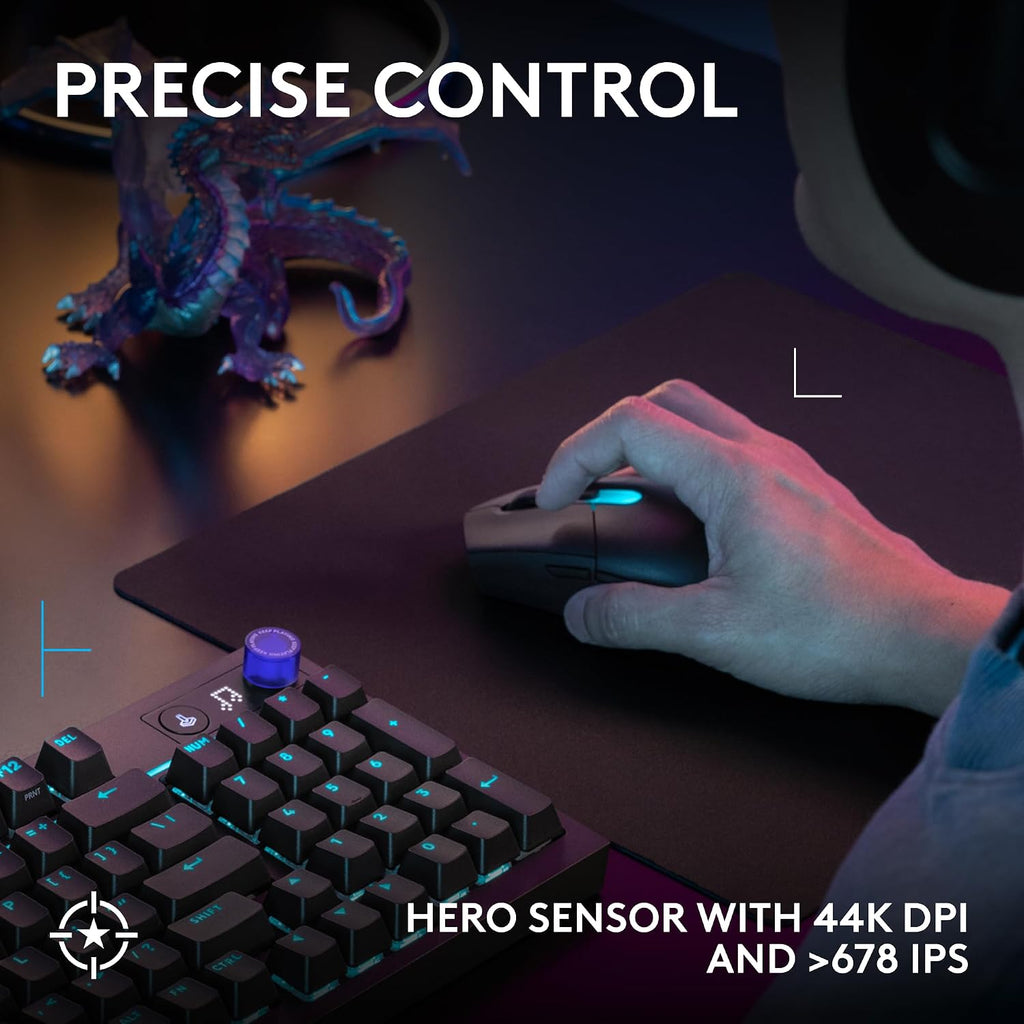Logitech G305 Lightspeed Wireless Gaming Mouse, Hero Sensor, 12,000 DPI, Lightweight, 6 Programmable Buttons, 250h Battery, On-Board Memory, Compatible with PC, Mac - Black - Flex Gamingproduct_type