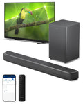 Philips B5309 2.1 Channel Soundbar with Wireless Subwoofer - Bluetooth, HDMI ARC, DTS Virtual:X, 240W Max Power, Dark Grey - Flex Gamingproduct_type