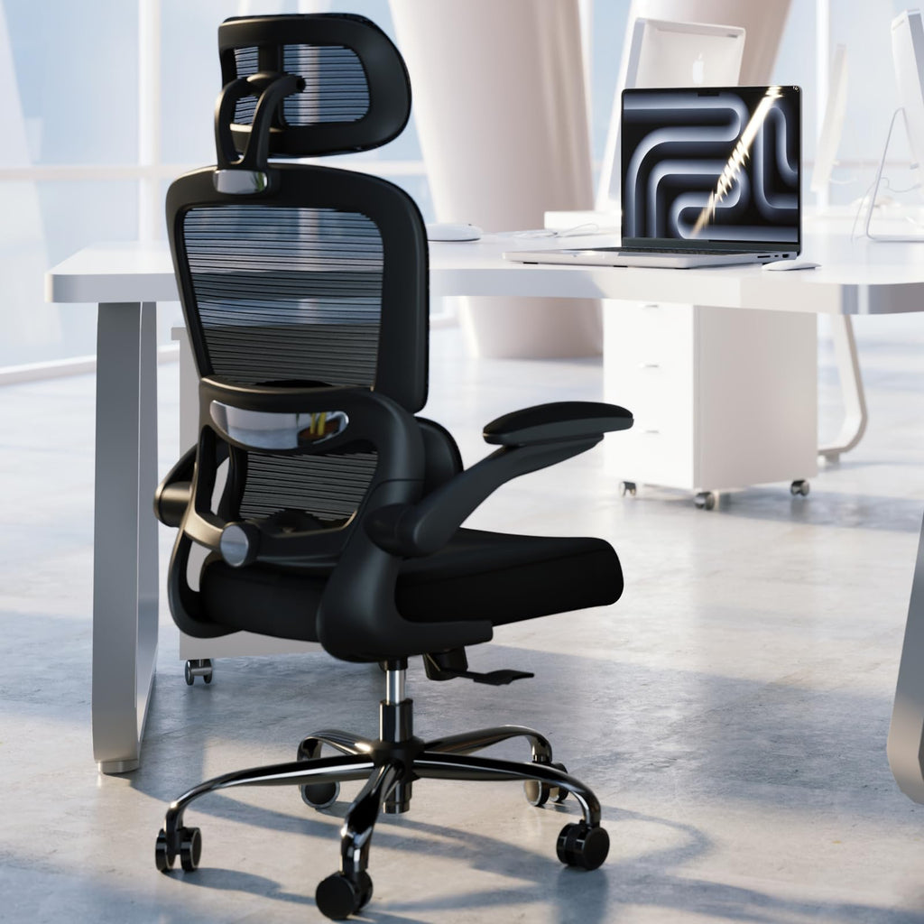 TRALT Office Chair Ergonomic Desk Chair, 330 LBS Home Mesh Office Desk Chairs with Wheels, Comfortable Gaming Chairs (1, Black) - Flex Gamingproduct_type