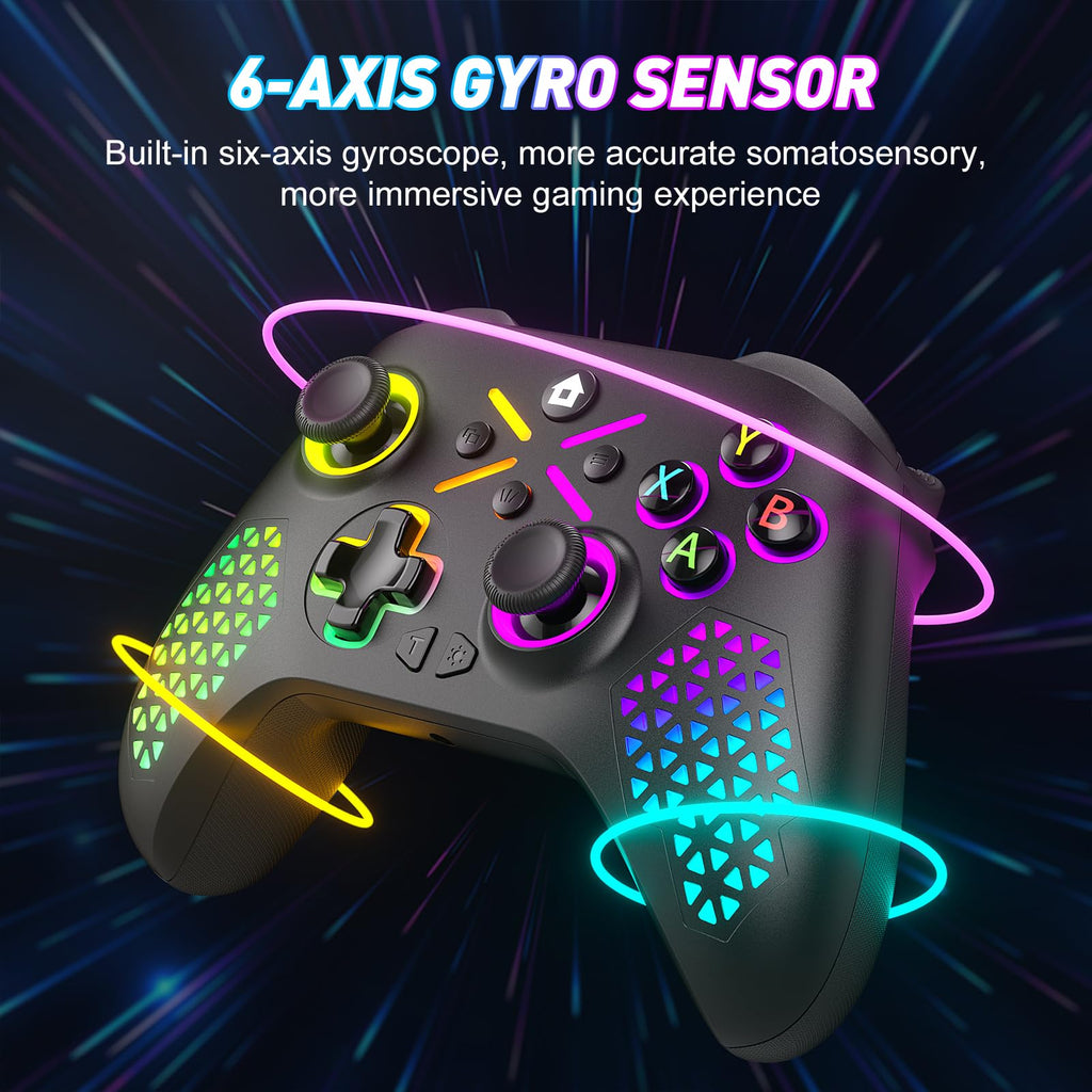 Gamrombo Wireless Gaming Controller Replacement for Xbox One, Xbox Series X|S, Xbox One S|X Controller with Hall Triggers, Hall Joysticks, Adjust RGB Light, Marco, Turbo, Audio Jack - Flex Gamingproduct_type