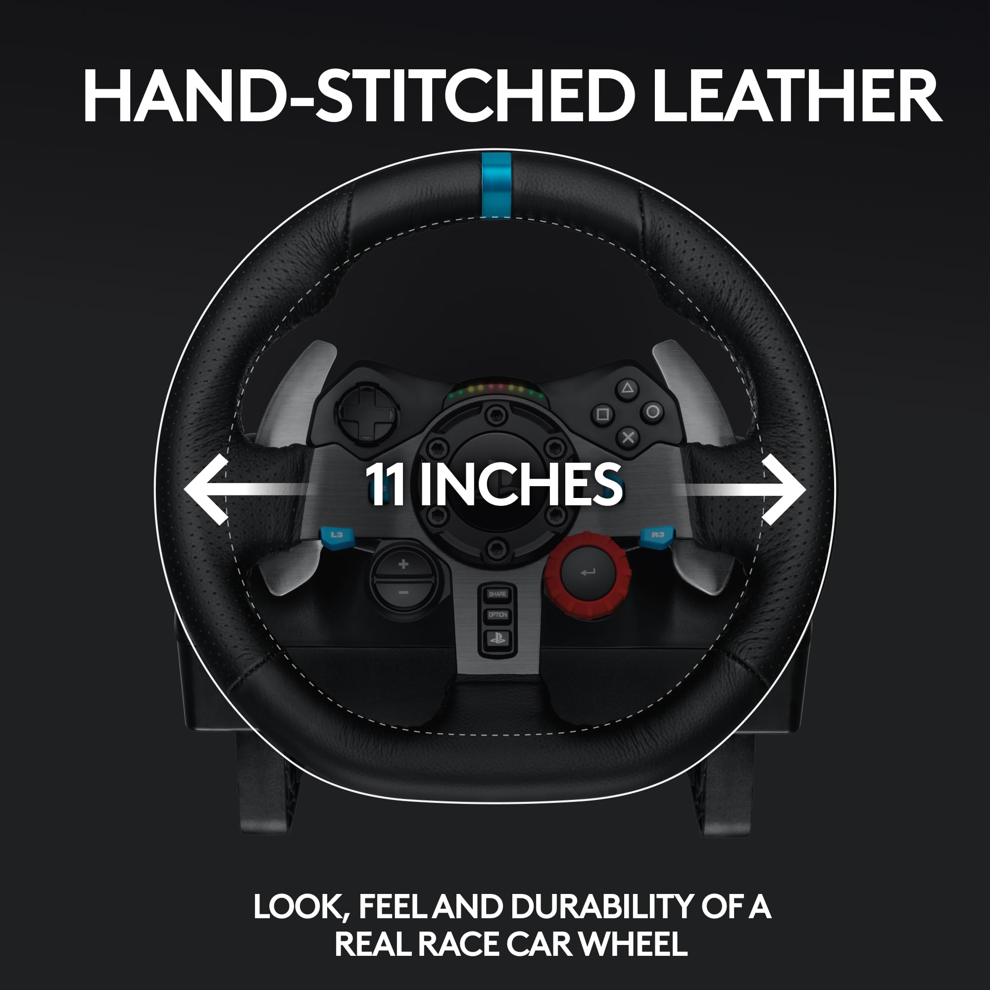 Logitech G920 Driving Force Racing Wheel and Floor Pedals, Real Force Feedback, Stainless Steel Paddle Shifters, Leather Steering Wheel Cover for Xbox Series X|S, Xbox One, PC, Mac - Black - Flex Gamingproduct_type
