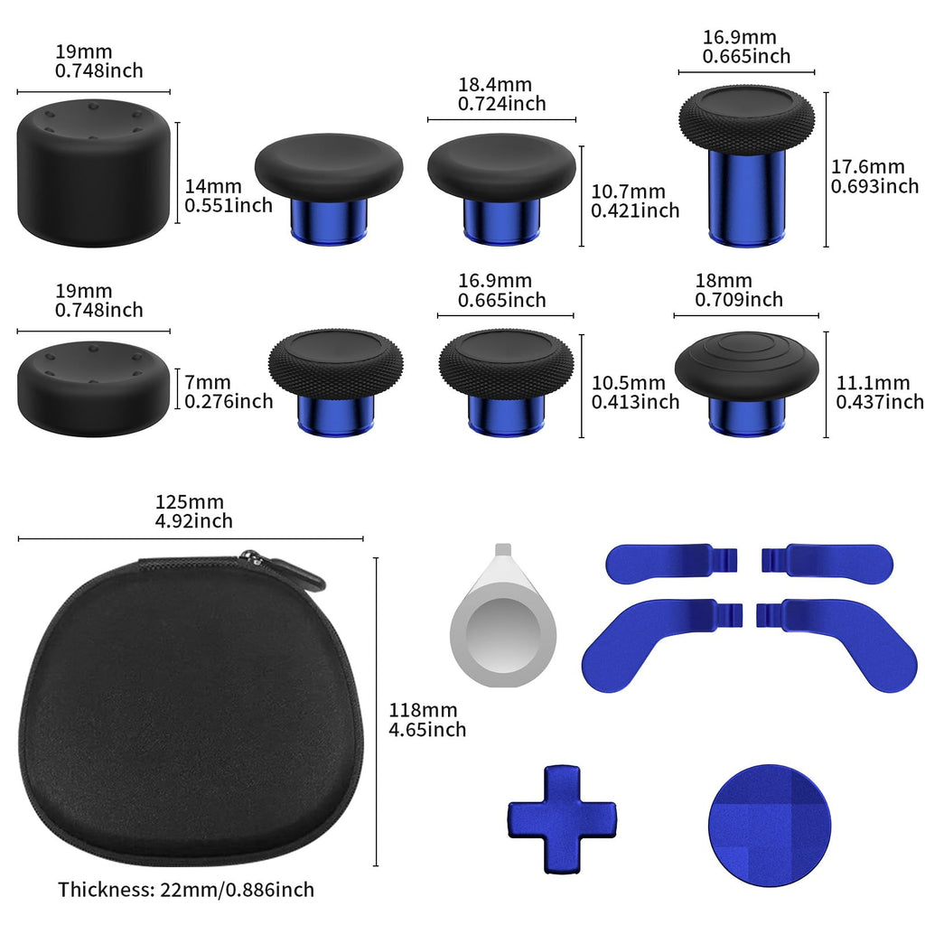 CHARM FOCUS 16-in-1 Metal Thumbsticks Replacement Kits for Xbox Elite Series 2, Xbox Elite 2 Controller Accessories, Includes Magnetic Joysticks, Paddles, Silicone Caps, D-Pads, 1 Tool (Volcano Red) - Flex Gamingproduct_type