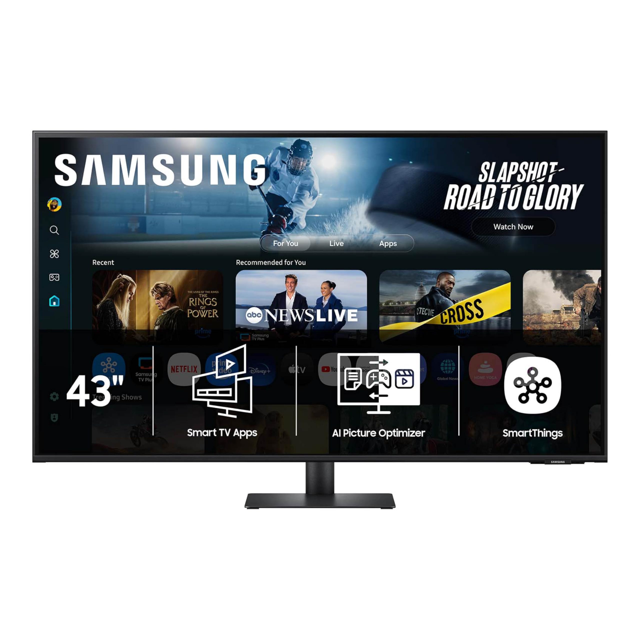 Samsung 43” Smart Monitor M7 (M70F) 4K UHD Display, Samsung Vision AI, Smart TV Apps, Gaming Hub, USB-C, HDMI and USB-A, Black, LS43FM702UNXZA, 2025 - Flex Gamingproduct_type