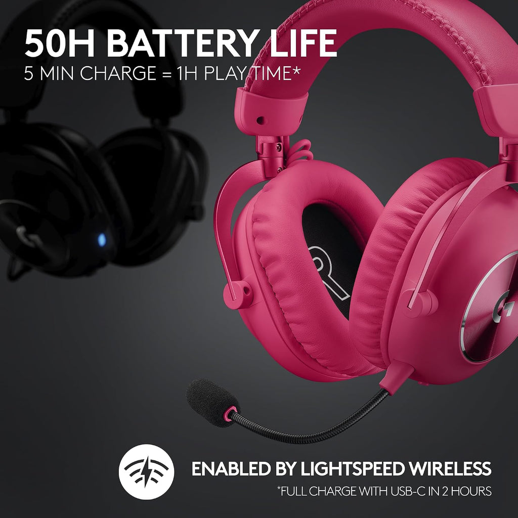 Logitech G Pro X 2 Lightspeed Wireless Gaming Headset, Black