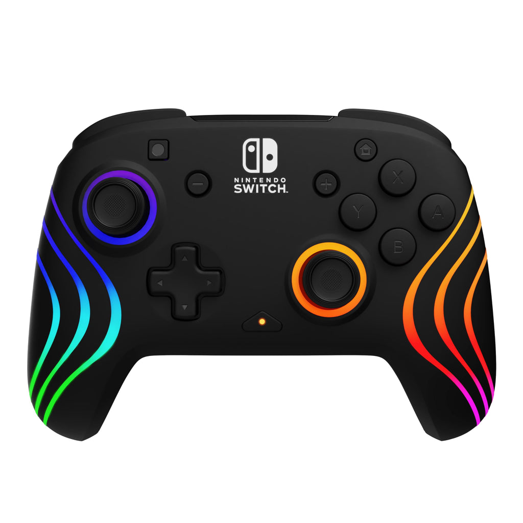 PDP Afterglow Wave Wireless RGB Gaming Controller for Nintendo Switch 2 | Nintendo Switch Lite, OLED, RGB LED Lighting, App Customization, Rechargeable 20-Hr Battery, 2 Mappable Back Buttons, White - Flex Gamingproduct_type