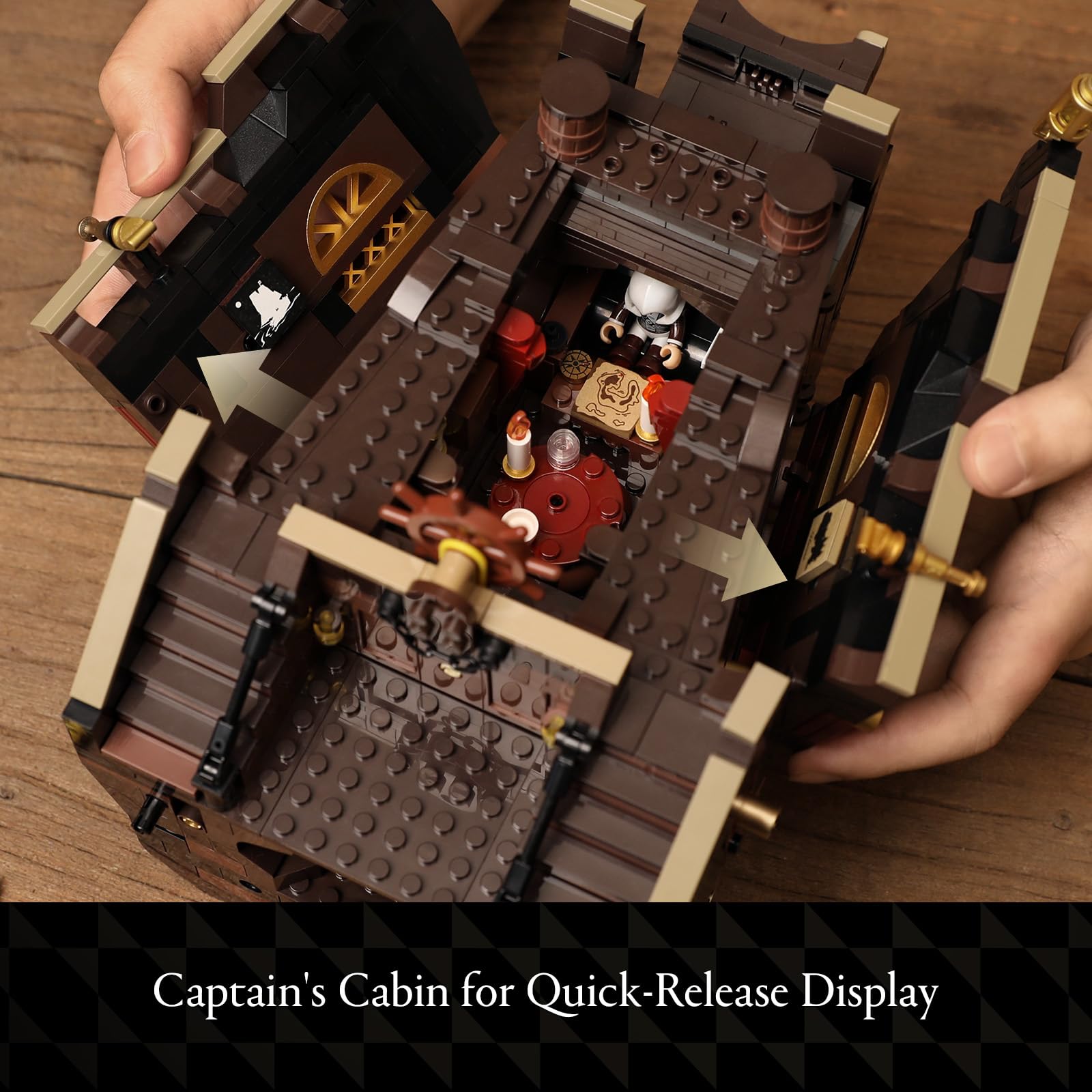Wise Block Assassin's Creed Black Flag Jackdaw (Epic Warship Edition) Building Set - Collectible Pirate Ship Model Kit with 8 Minifigures & Display Base, Building Block Gift for Adults 18+, HA395107 - Flex Gamingproduct_type