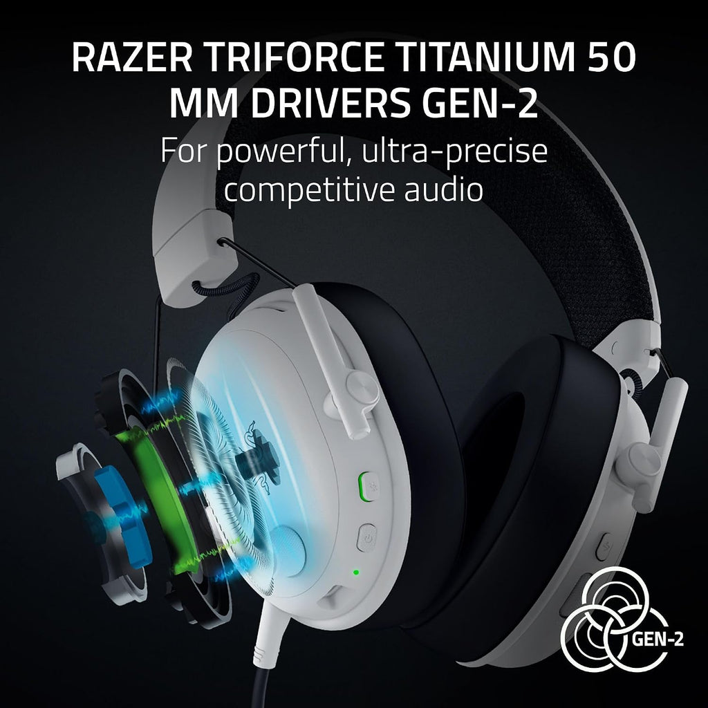 Razer BlackShark V2 X Gaming Headset: 7.1 Surround Sound - 50mm Drivers - Memory Foam Cushion - for PC, PS4, PS5, Switch - 3.5mm Audio Jack - Black