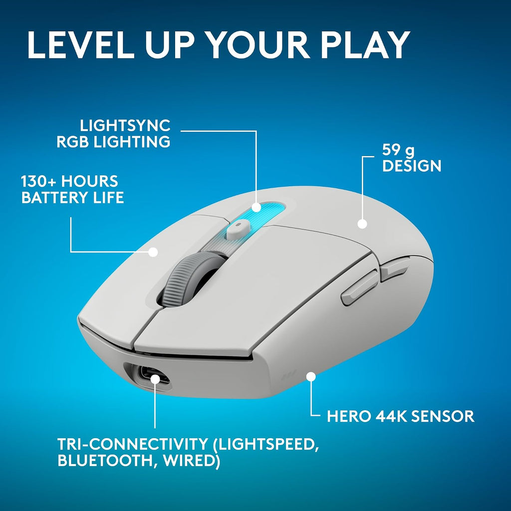 Logitech G305 Lightspeed Wireless Gaming Mouse, Hero Sensor, 12,000 DPI, Lightweight, 6 Programmable Buttons, 250h Battery, On-Board Memory, Compatible with PC, Mac - Black - Flex Gamingproduct_type