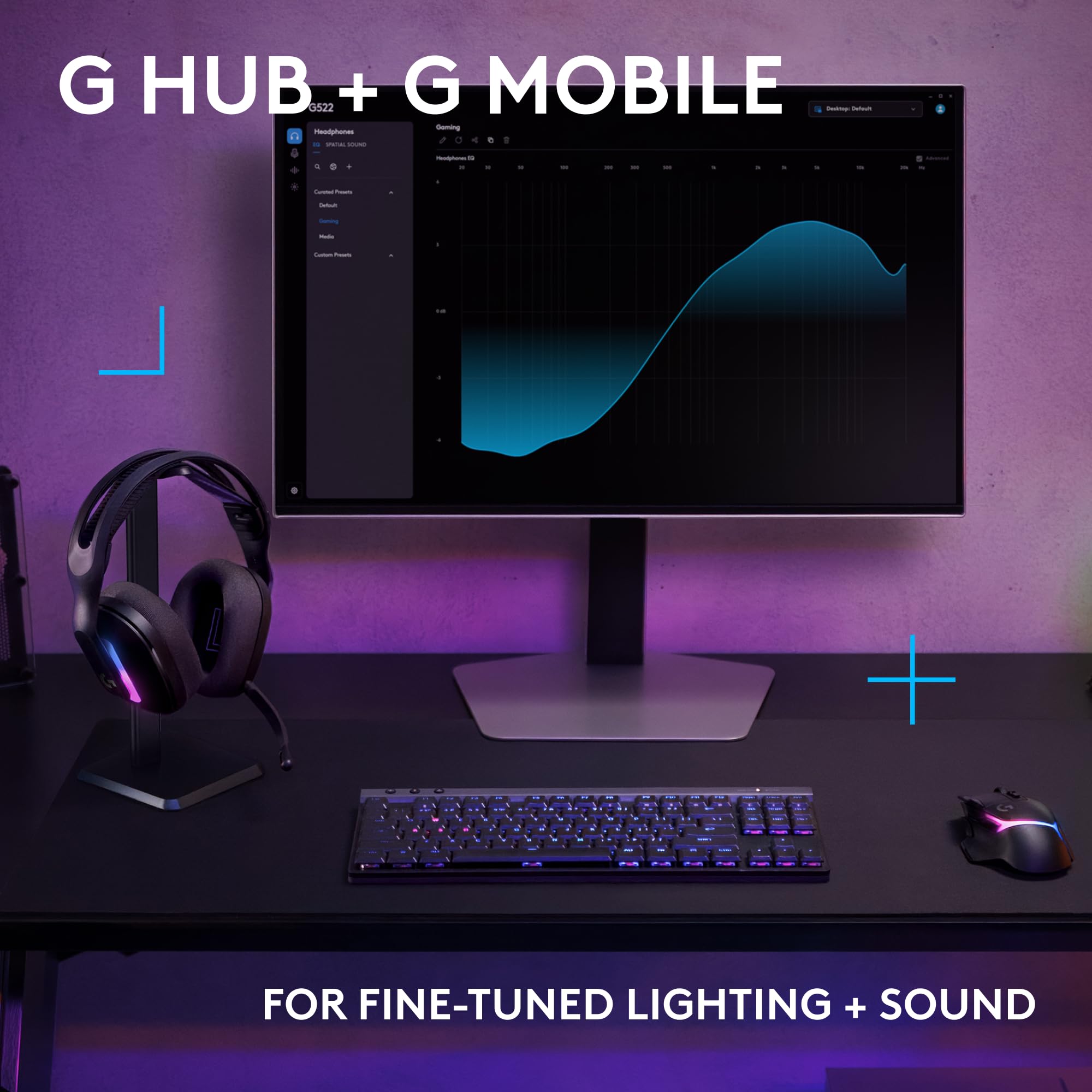 Logitech G522 Lightspeed Wireless Gaming Headset, Full-Band Mic, Advanced Audio, Tri-Connect (Lightspeed, Bluetooth, USB A to C), LIGHTSYNC RGB, for PC & Nintendo Switch/Switch 2 – Black - Flex Gamingproduct_type