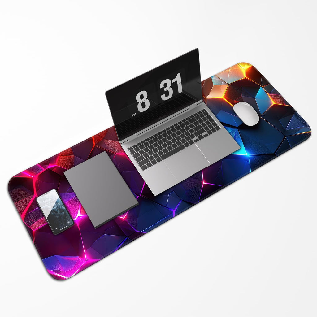 Japanese Dark Red Moon Gaming Mouse Pad, Extended Mouse Pad with Non-Slip Base, Full Keyboard Pad with Stitched Edges, Large Desk Pad for Gaming, Office, Home 31.5 x 11.8 Inch - Flex Gamingproduct_type