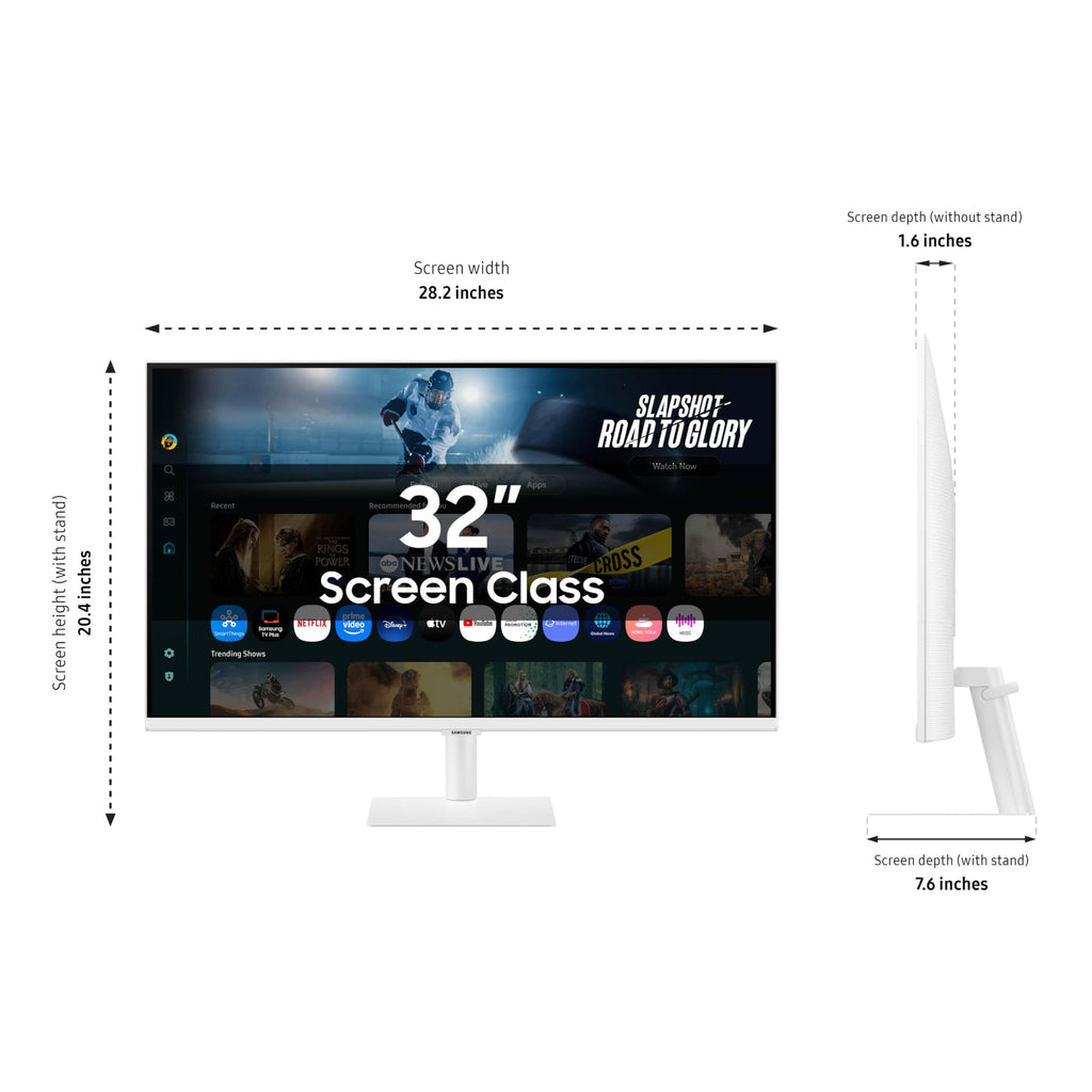 Samsung 43” Smart Monitor M7 (M70F) 4K UHD Display, Samsung Vision AI, Smart TV Apps, Gaming Hub, USB-C, HDMI and USB-A, Black, LS43FM702UNXZA, 2025 - Flex Gamingproduct_type