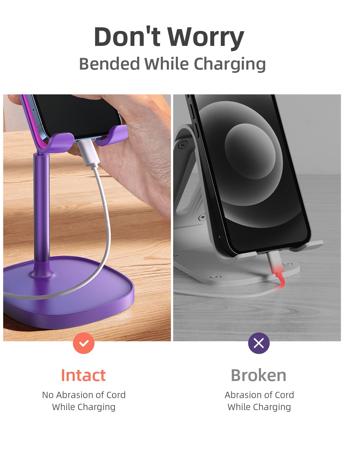 LISEN Cell Phone Stand Phone Holder for Desk Office Decor, Office Desk Accessories Women PC Gaming Essentials iPhone Stand Gadgets Men Gift for Father Fit OtterBox Case Switch iPad Air Tablet 4-10 in - Flex Gamingproduct_type
