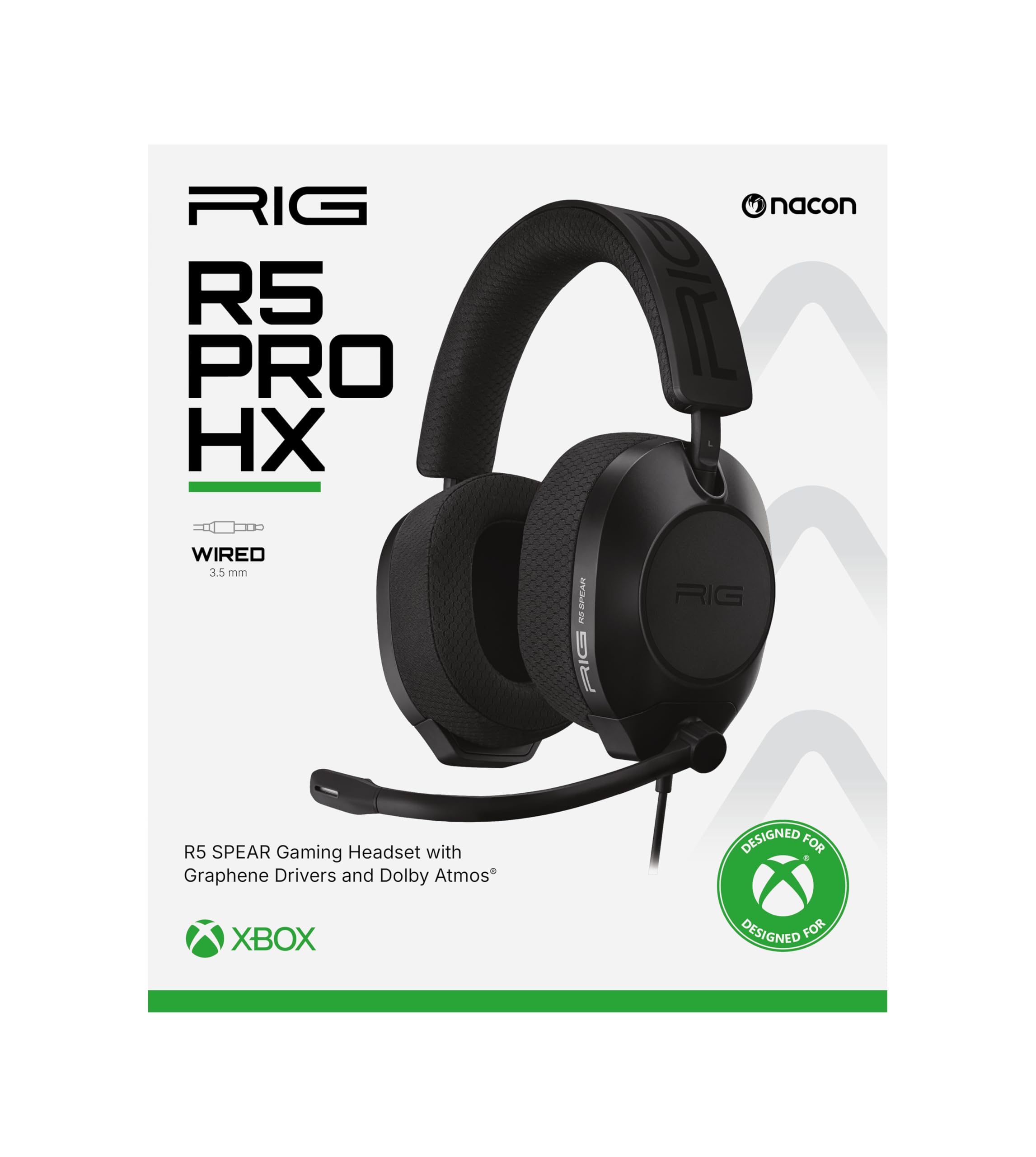 RIG R5 Spear PRO HS Wired Gaming Headset Officially Licensed for PlayStation, PS5, PS4, PC - 40mm Graphene Drivers, Tempest 3D Audio, Flip-to-Mute Mic, Memory Foam Cushions, 3.5mm -Black - Flex Gamingproduct_type
