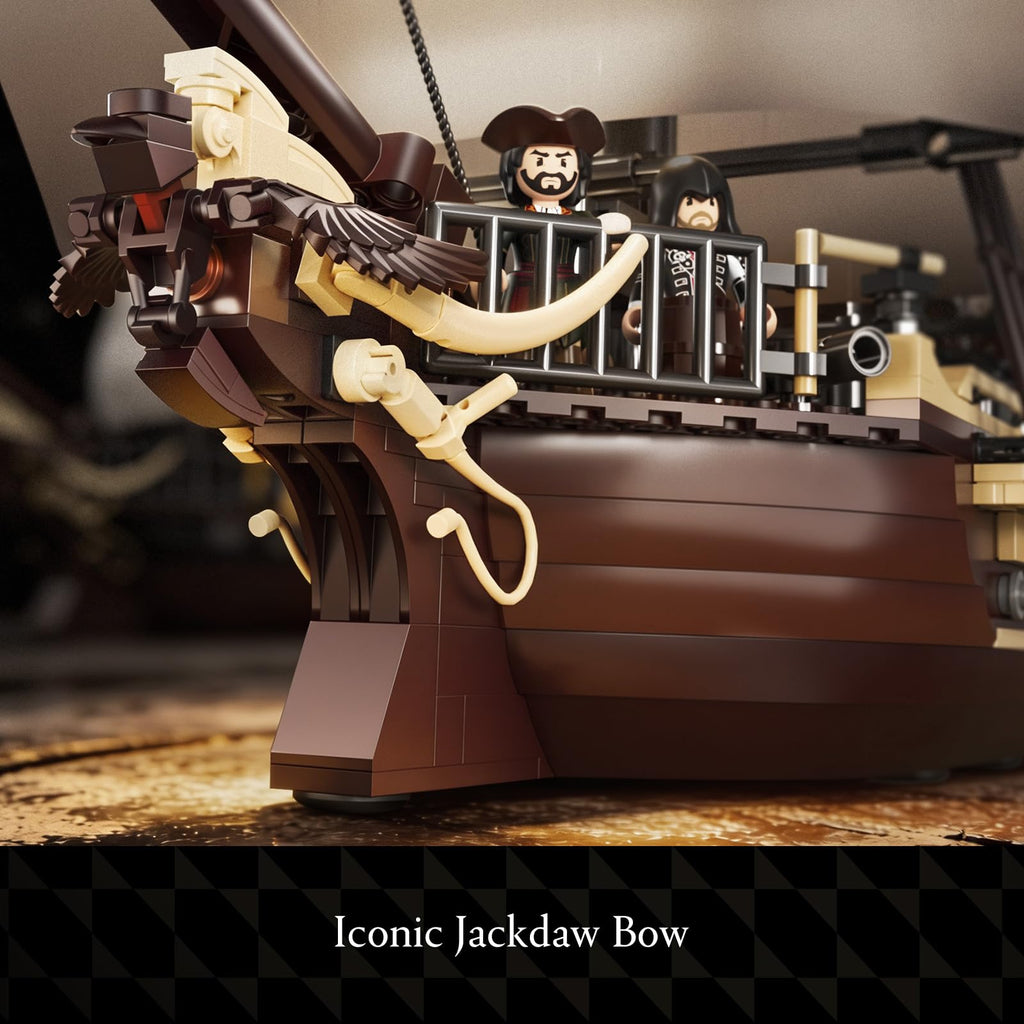 Wise Block Assassin's Creed Black Flag Jackdaw (Epic Warship Edition) Building Set - Collectible Pirate Ship Model Kit with 8 Minifigures & Display Base, Building Block Gift for Adults 18+, HA395107 - Flex Gamingproduct_type