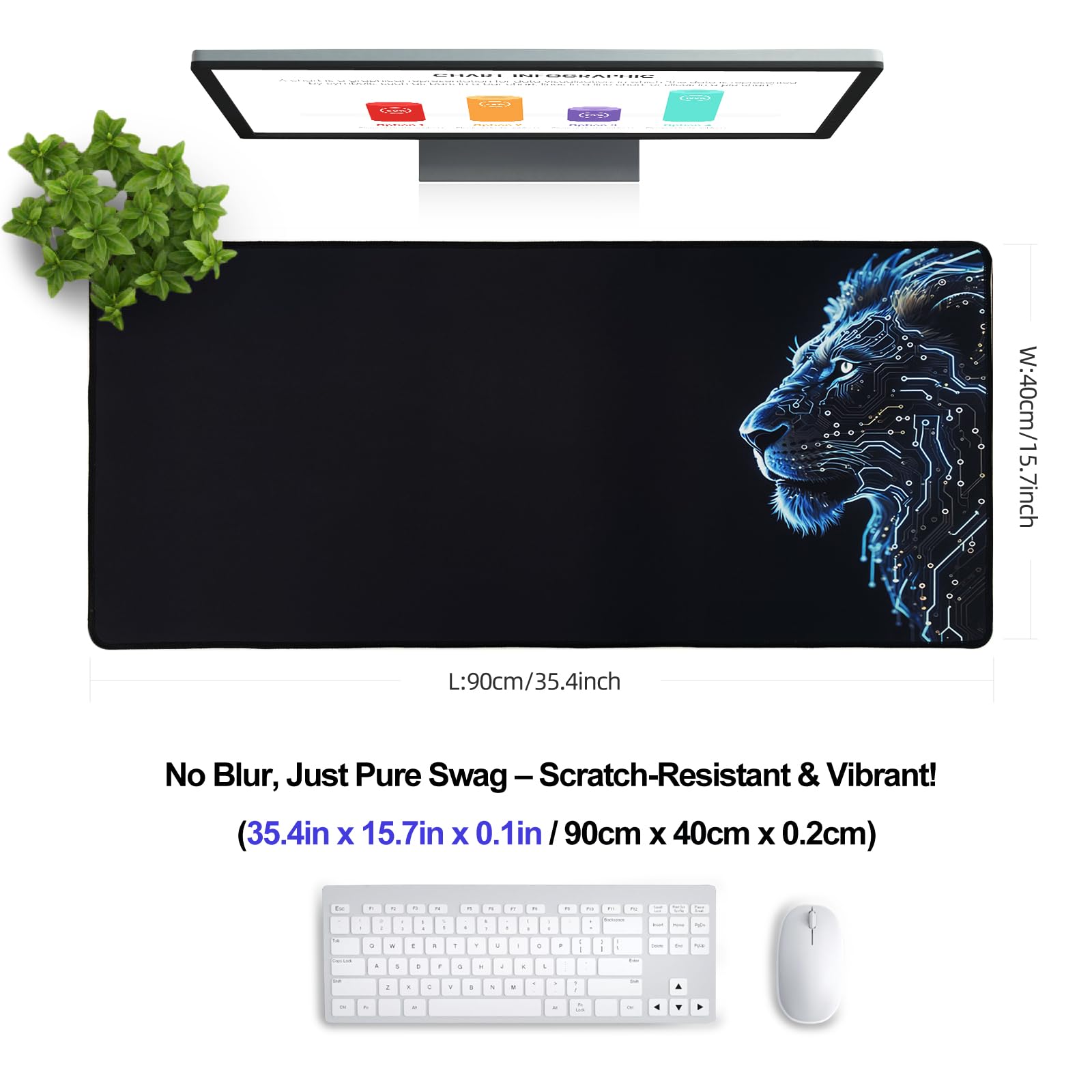 XXL Professional Large Mouse Pad & Computer Game Mouse Mat (35.4x15.7x0.1IN, Map) (90 * 40 Map) - Flex Gamingproduct_type