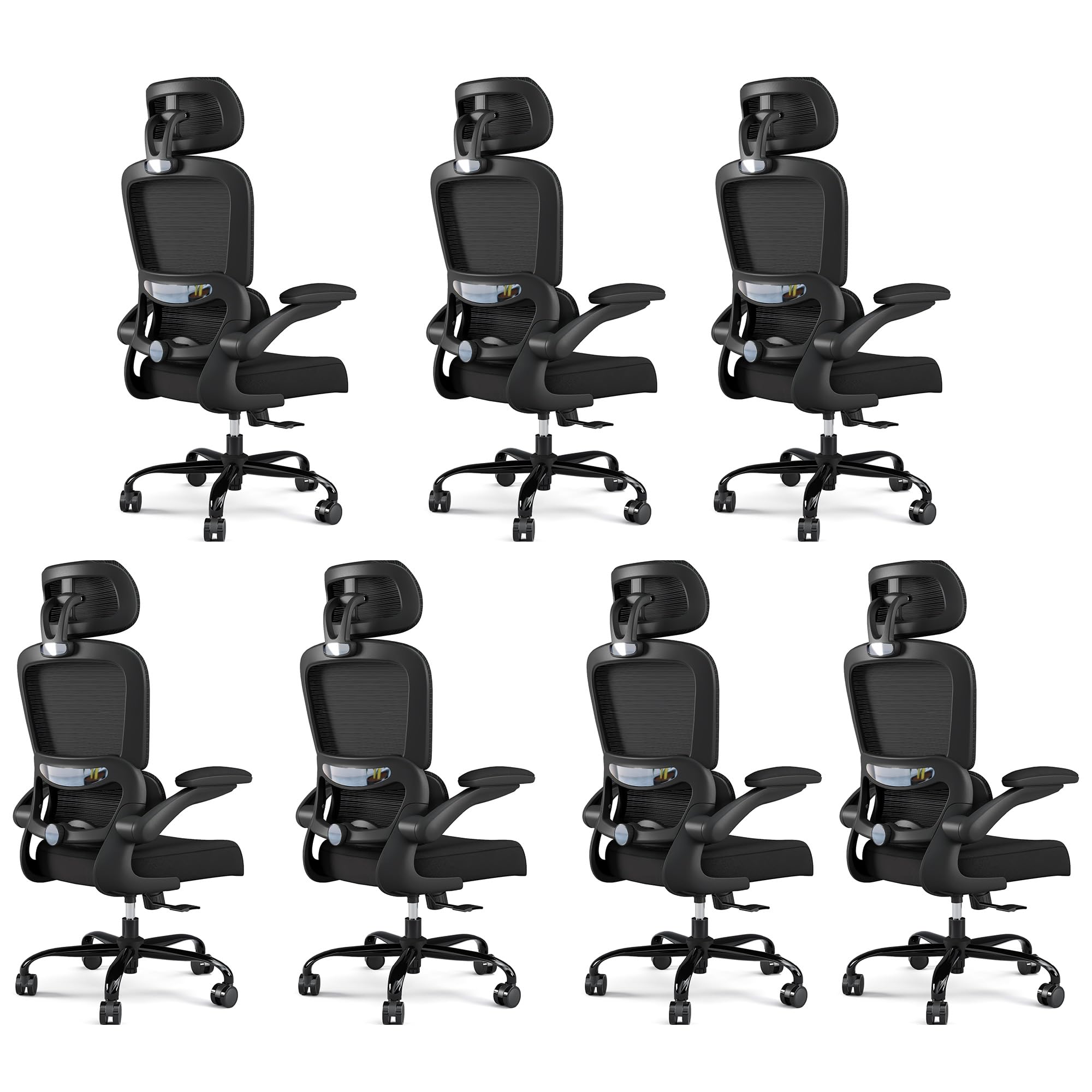 TRALT Office Chair Ergonomic Desk Chair, 330 LBS Home Mesh Office Desk Chairs with Wheels, Comfortable Gaming Chairs (1, Black) - Flex Gamingproduct_type