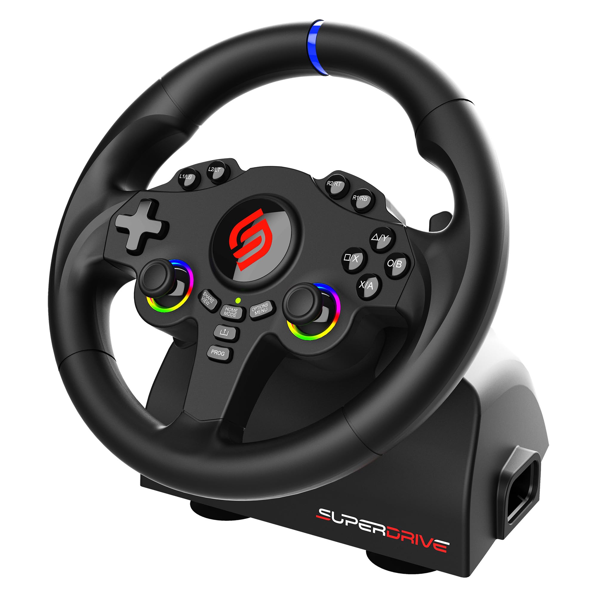 SUBSONIC - Superdrive SV250 Racing Wheel Switch 2/Switch PS4 PC Xbox Series | Steering Wheel with Pedals and Paddles - Vibration - 3 Sensitivity Modes - Diameter 22 cm, Rotation 180° - Flex Gamingproduct_type