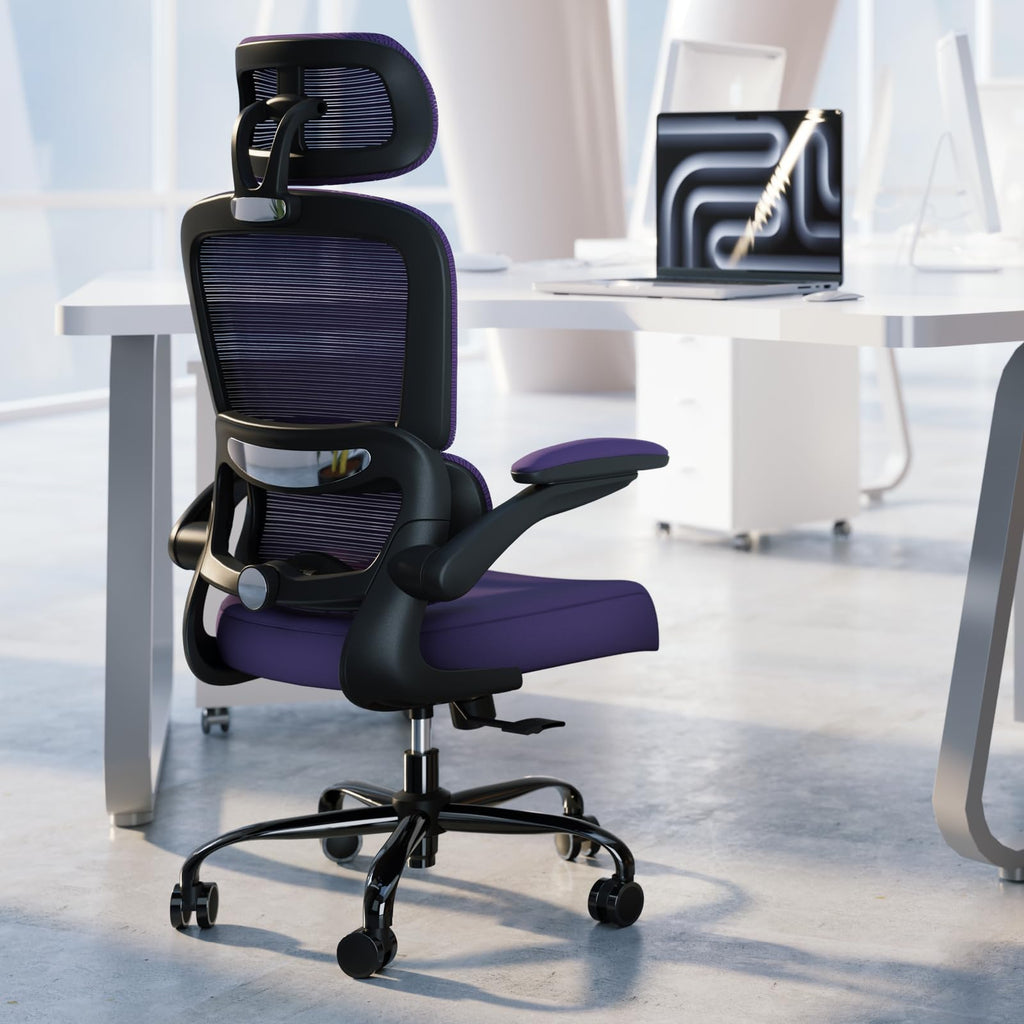 TRALT Office Chair Ergonomic Desk Chair, 330 LBS Home Mesh Office Desk Chairs with Wheels, Comfortable Gaming Chairs (1, Black) - Flex Gamingproduct_type