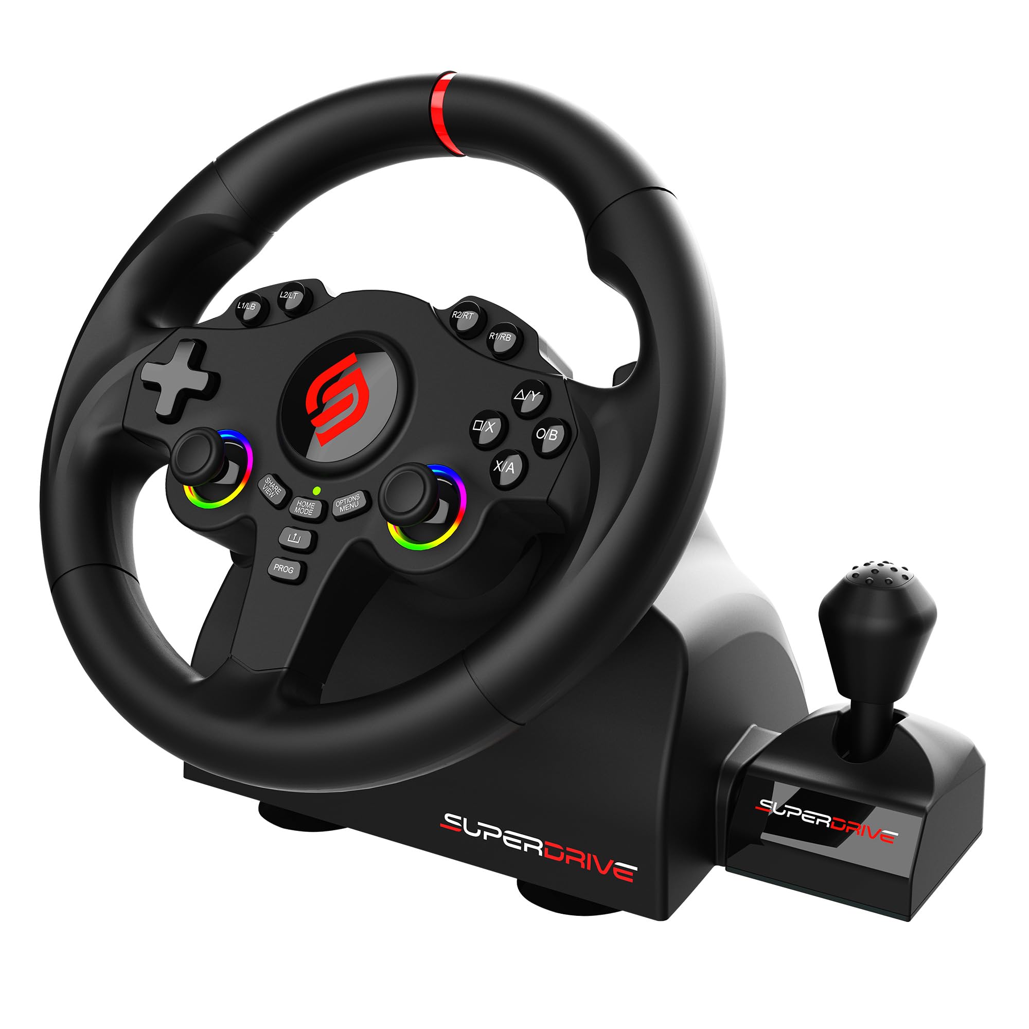 SUBSONIC - Superdrive SV250 Racing Wheel Switch 2/Switch PS4 PC Xbox Series | Steering Wheel with Pedals and Paddles - Vibration - 3 Sensitivity Modes - Diameter 22 cm, Rotation 180° - Flex Gamingproduct_type