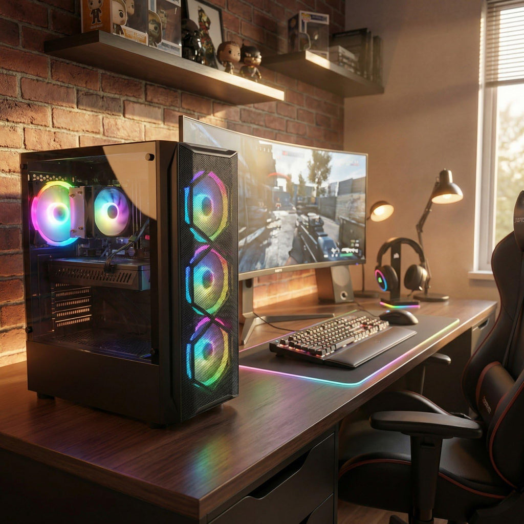 STGAubron Gaming PC Computer Desktop, GeForce GTX 1660 Ti 6G, Intel Core I7 up to 3.9GHz, 16G RAM, 512G SSD, WiFi 6, BT 5.0, RGB Fan x 4, Windows 11 Home,White - Flex Gamingproduct_type