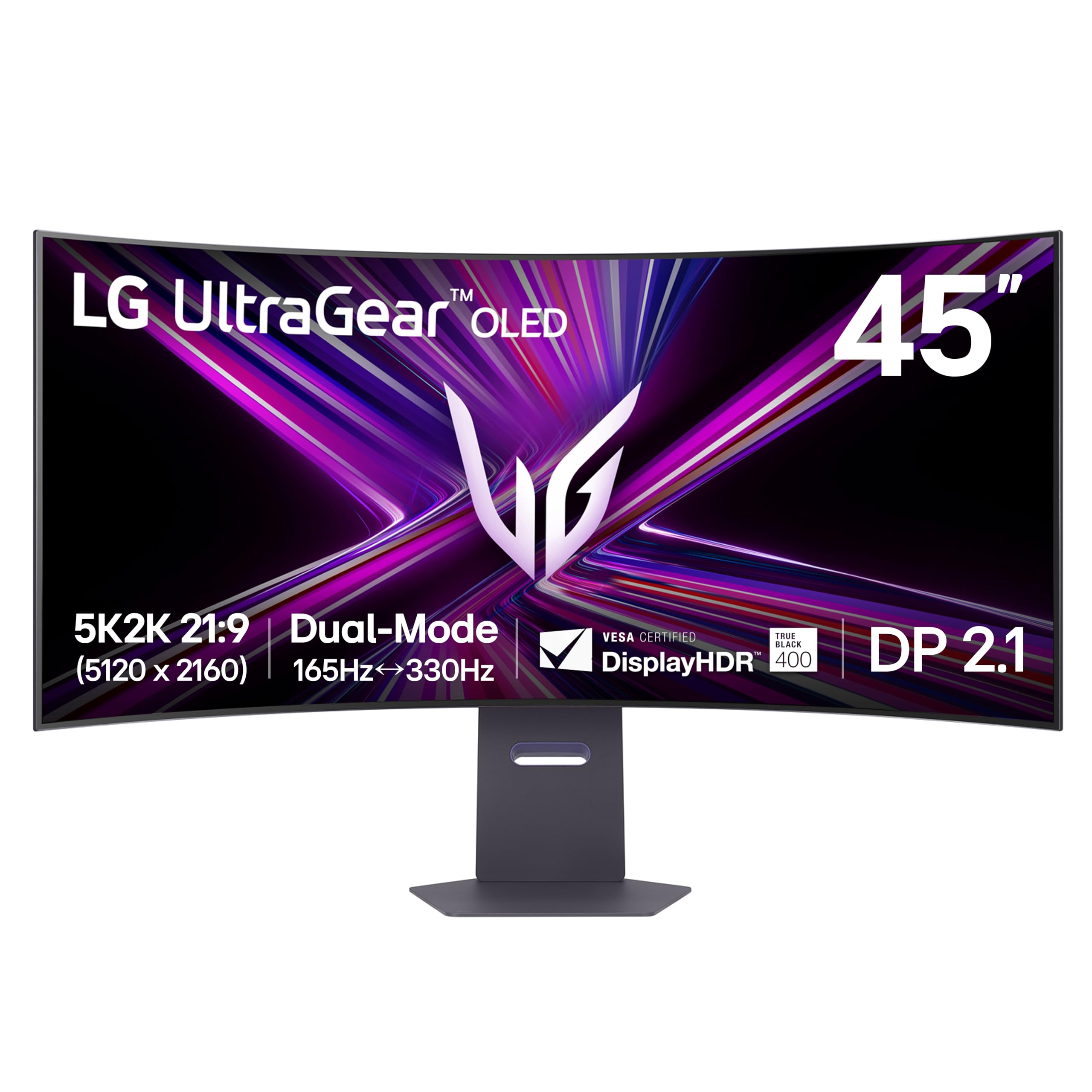 LG 34GX90SA-W 34-inch Ultragear WQHD (3440 x 1440) OLED Curved Gaming Monitor 240Hz, 1ms, NVIDIA G-Sync Compatible, AMD FreeSync Premium, VESA DisplayHDR True Black 400, webOS, USB Type-C, White - Flex Gamingproduct_type