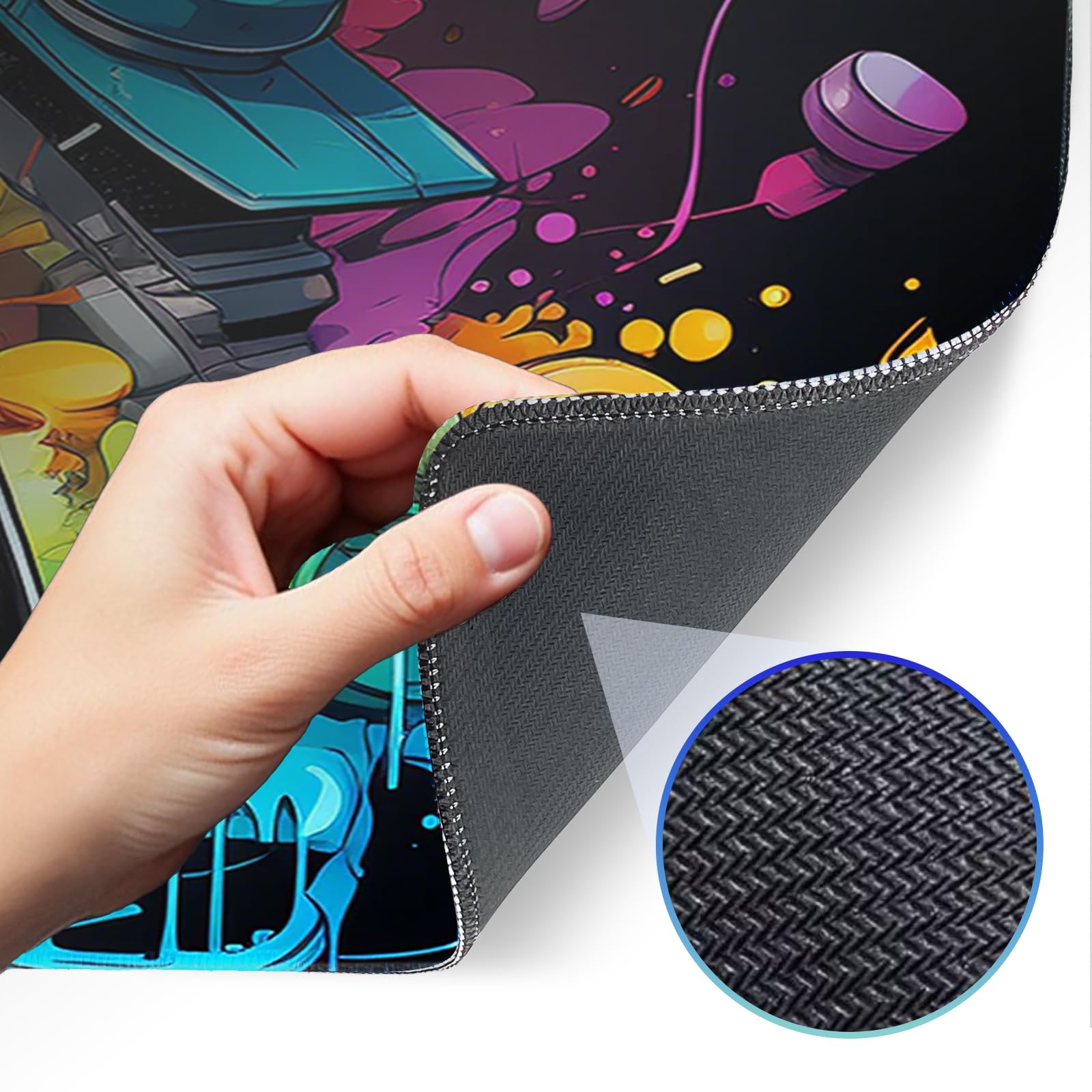 Japanese Dark Red Moon Gaming Mouse Pad, Extended Mouse Pad with Non-Slip Base, Full Keyboard Pad with Stitched Edges, Large Desk Pad for Gaming, Office, Home 31.5 x 11.8 Inch - Flex Gamingproduct_type