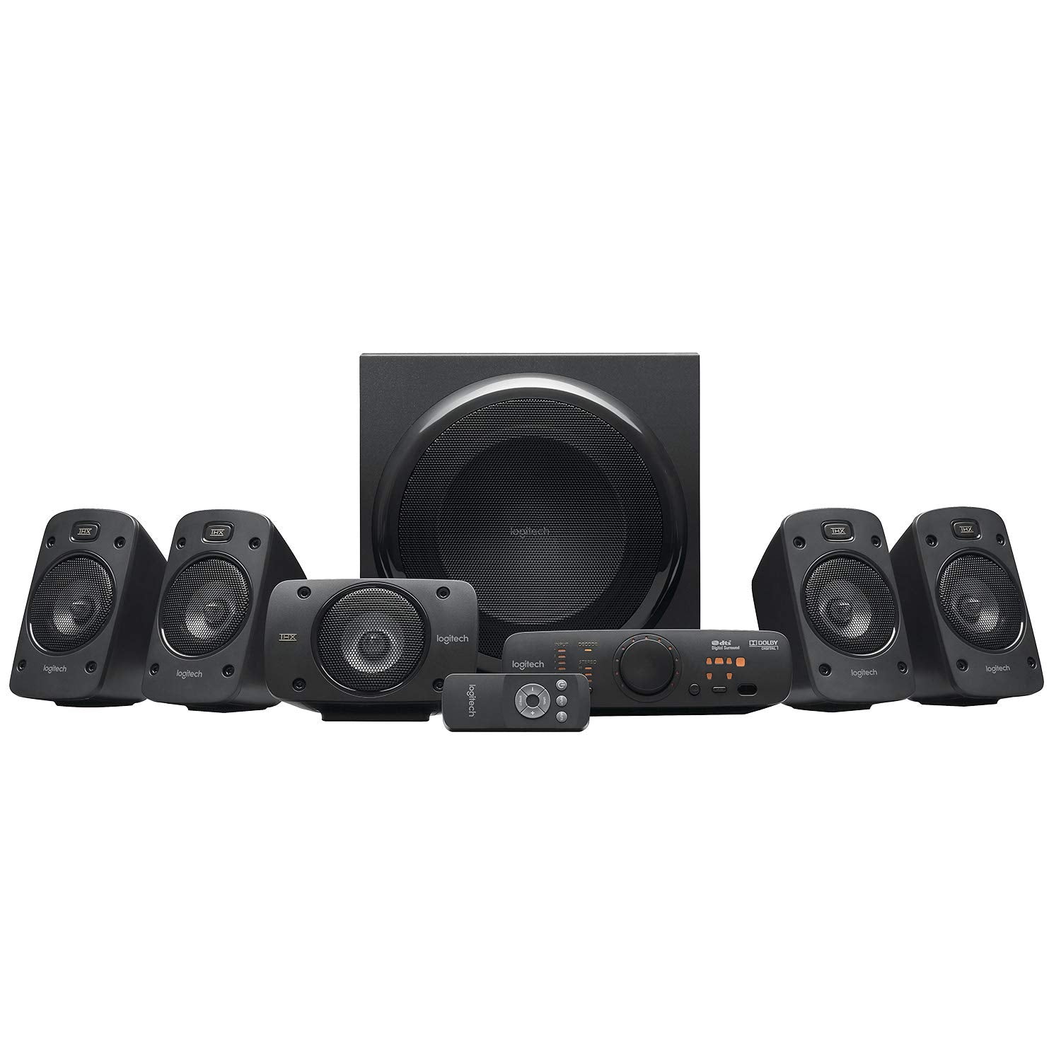 Logitech Z906 5.1 Surround Sound Speaker System - THX, Dolby Digital and DTS Digital Certified - Black - Flex Gamingproduct_type