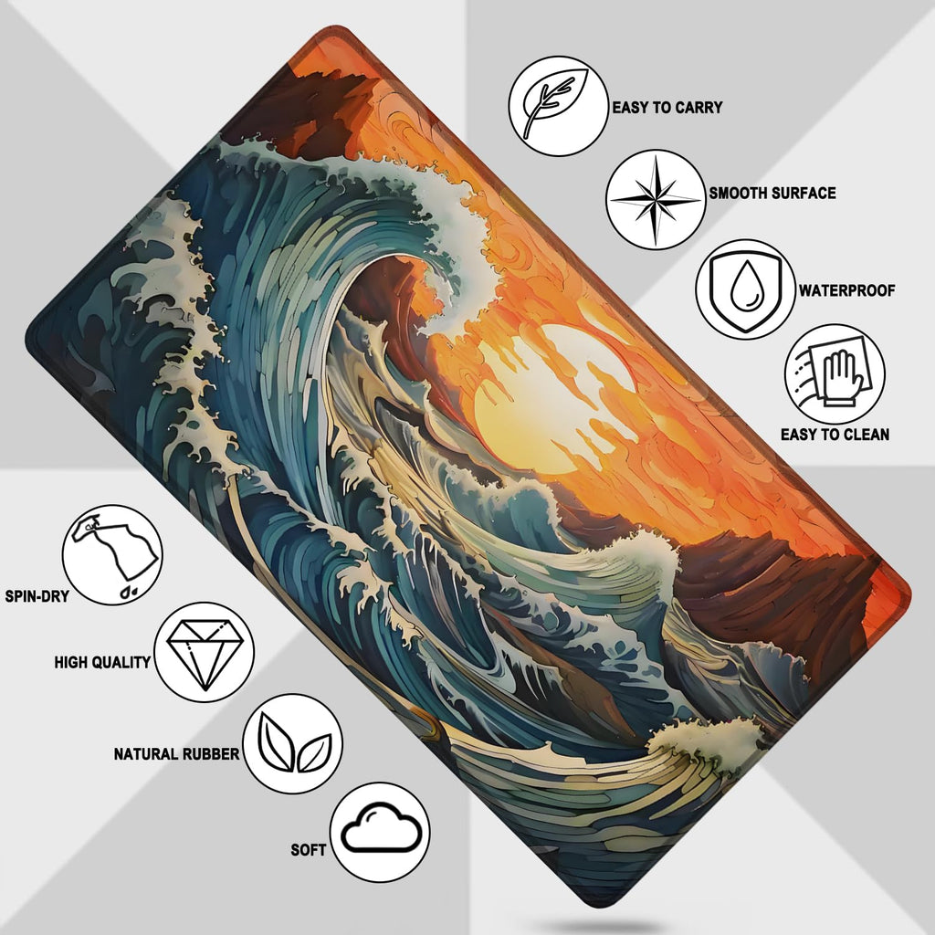 Large Gaming Mouse Pad, Waterproof Extra Large Mousepad with Stitched Edges, 31.5" x 15.7" Non-Slip Rubber Base Office Big Long Keyboard Pad for Office Gamer Home XXL, Black - Flex Gamingproduct_type