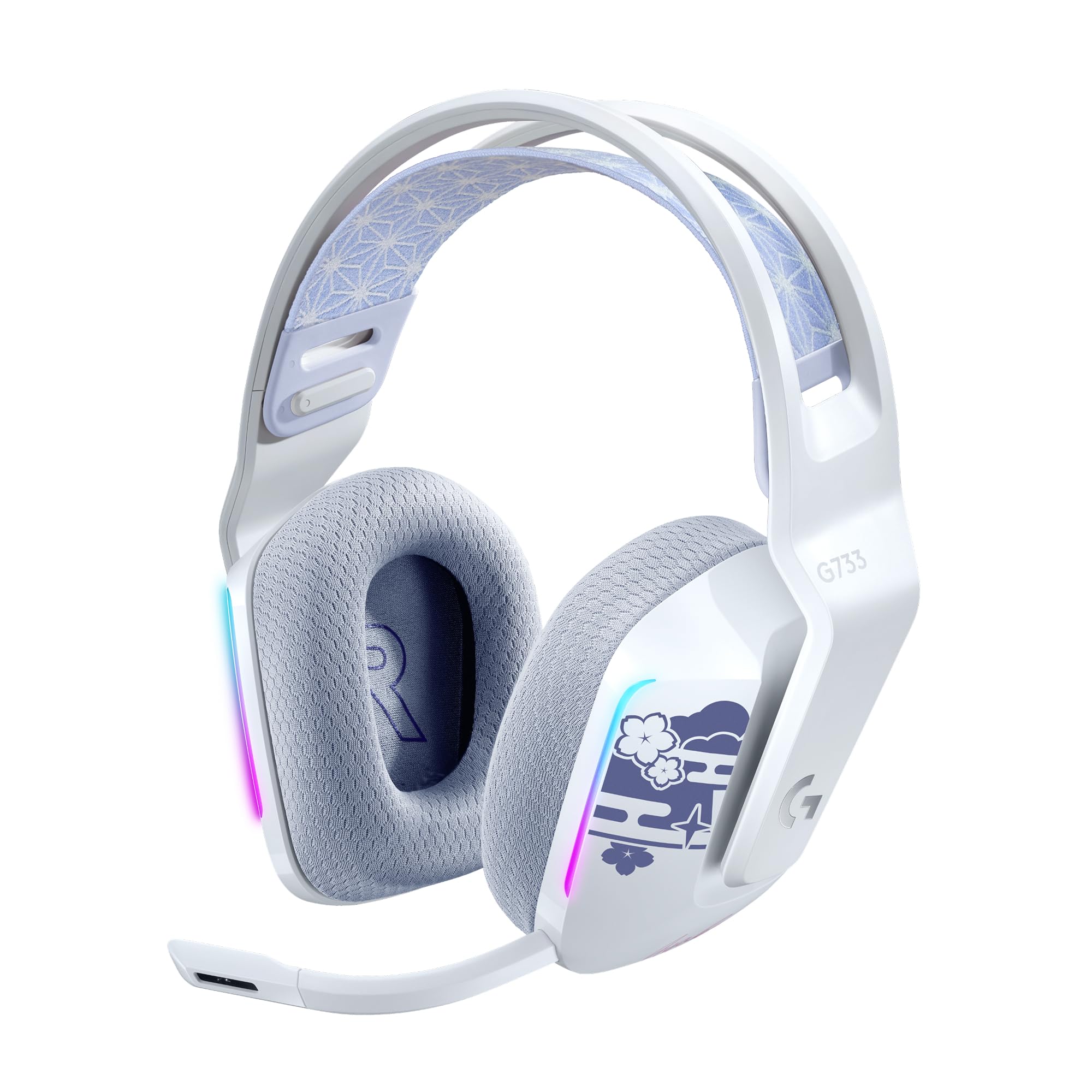 Logitech G733 Lightspeed Wireless Gaming Headset, Suspension Headband, Lightsync RGB, Blue VO!CE Mic, PRO-G Audio – Black, Gaming Headset Wireless, PC, PS5, PS4, Switch Compatible - Flex Gamingproduct_type
