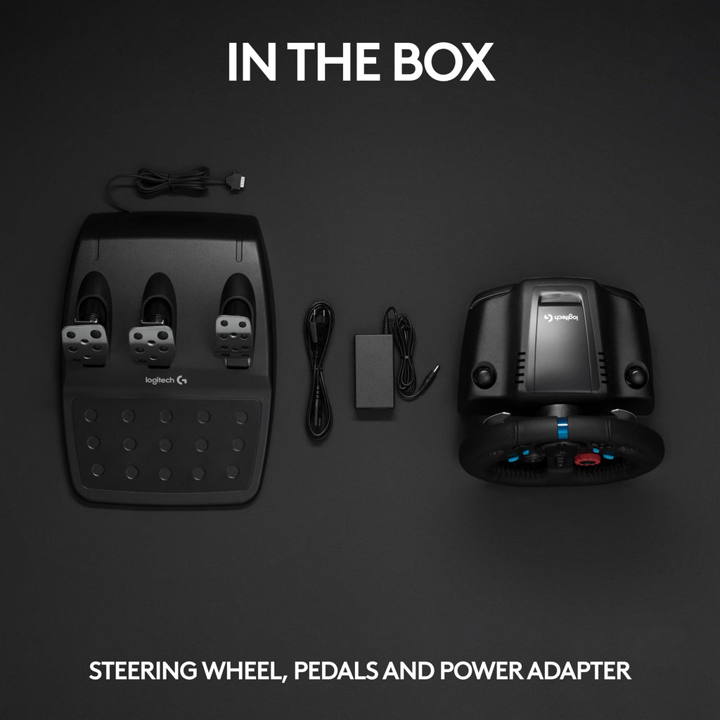Logitech G920 Driving Force Racing Wheel and Floor Pedals, Real Force Feedback, Stainless Steel Paddle Shifters, Leather Steering Wheel Cover for Xbox Series X|S, Xbox One, PC, Mac - Black - Flex Gamingproduct_type