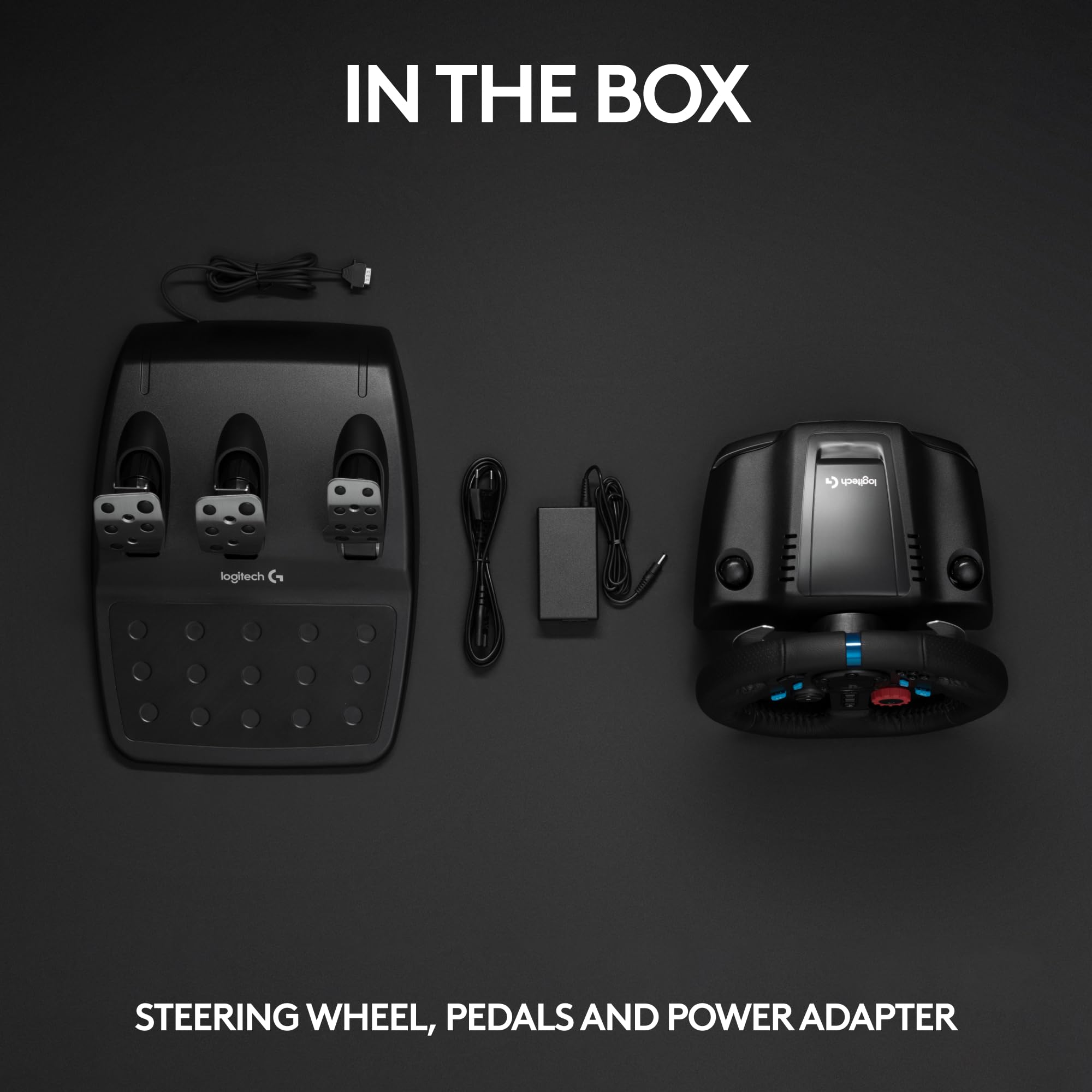 Logitech G920 Driving Force Racing Wheel and Floor Pedals, Real Force Feedback, Stainless Steel Paddle Shifters, Leather Steering Wheel Cover for Xbox Series X|S, Xbox One, PC, Mac - Black - Flex Gamingproduct_type