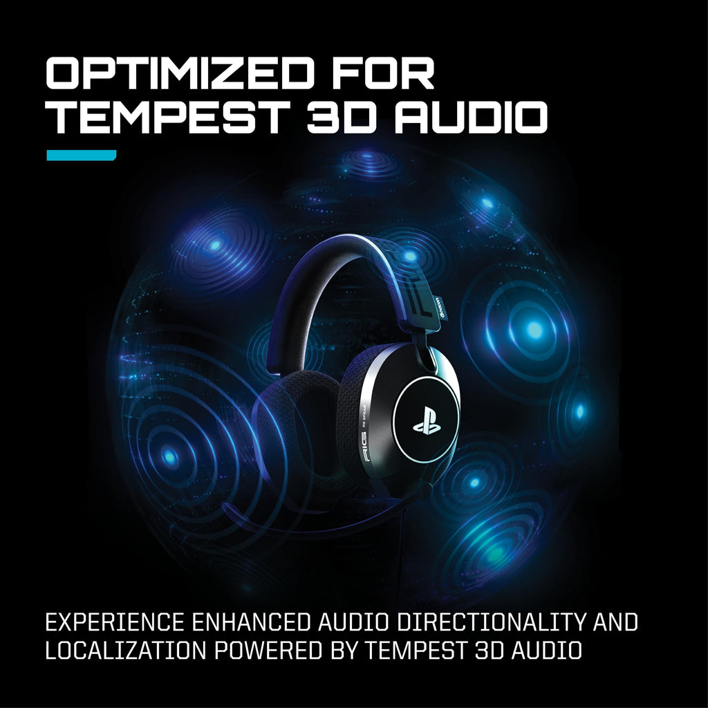 RIG R5 Spear PRO HS Wired Gaming Headset Officially Licensed for PlayStation, PS5, PS4, PC - 40mm Graphene Drivers, Tempest 3D Audio, Flip-to-Mute Mic, Memory Foam Cushions, 3.5mm -Black - Flex Gamingproduct_type