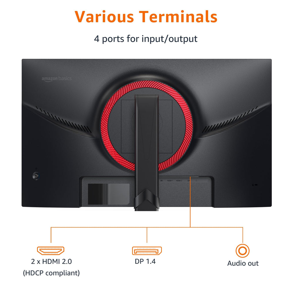 Amazon Basics 27 Inch Monitor, FHD 1080P, 100Hz, IPS, Built-in Speakers, VESA Compatible, USB Ports, Black - Flex Gamingproduct_type