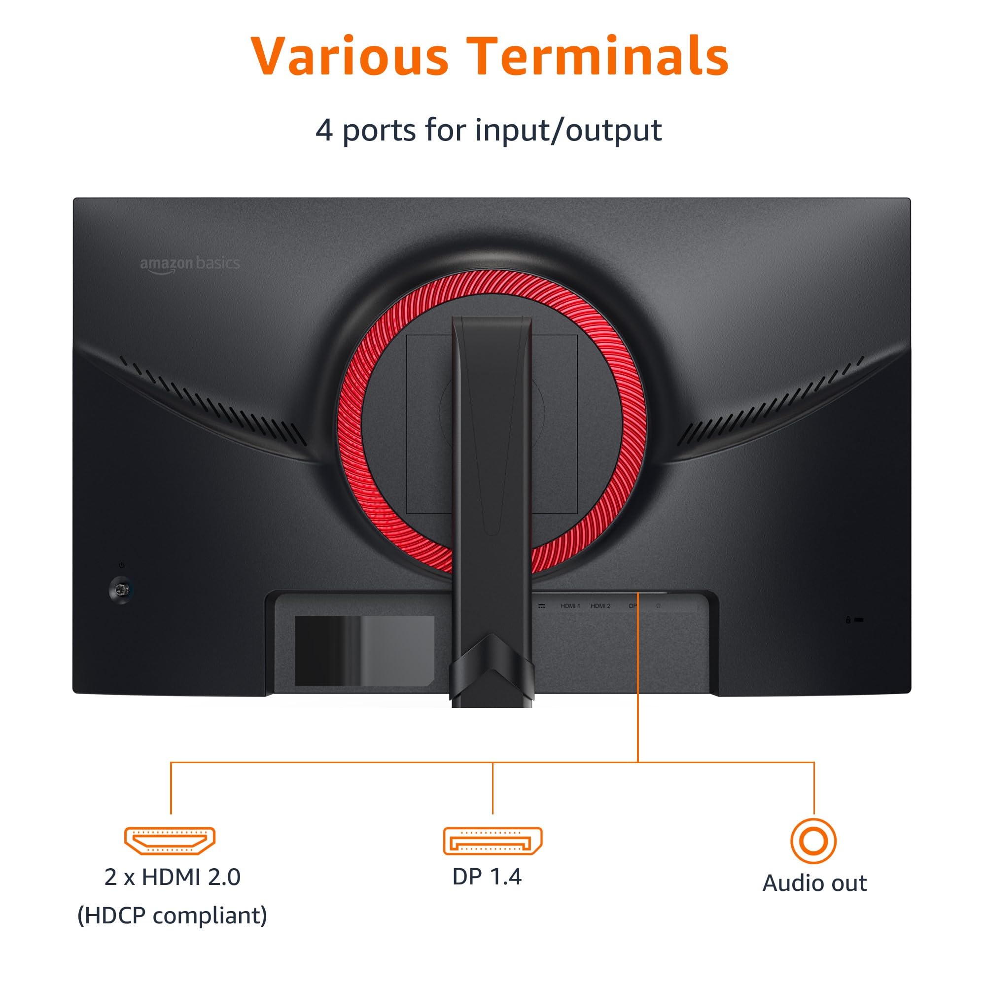 Amazon Basics 27 Inch Monitor, FHD 1080P, 100Hz, IPS, Built-in Speakers, VESA Compatible, USB Ports, Black - Flex Gamingproduct_type