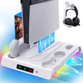 PS5 Controller Dual Charging Console Cooling Base, Cooling & Charging Station with RGB Lighting,Accessories with 3 Levels Cooling Fan, Headset Holder - Flex Gamingproduct_type