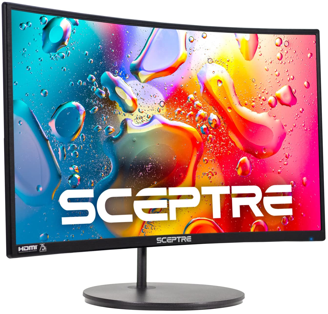 Sceptre Curved 27-inch Prime Monitor up to 100Hz 1080p, HDMI x2, VGA, 99% sRGB, Built-in Speakers, R1500, Machine Black 2025 (C275W-1920RN Series) - Flex Gamingproduct_type