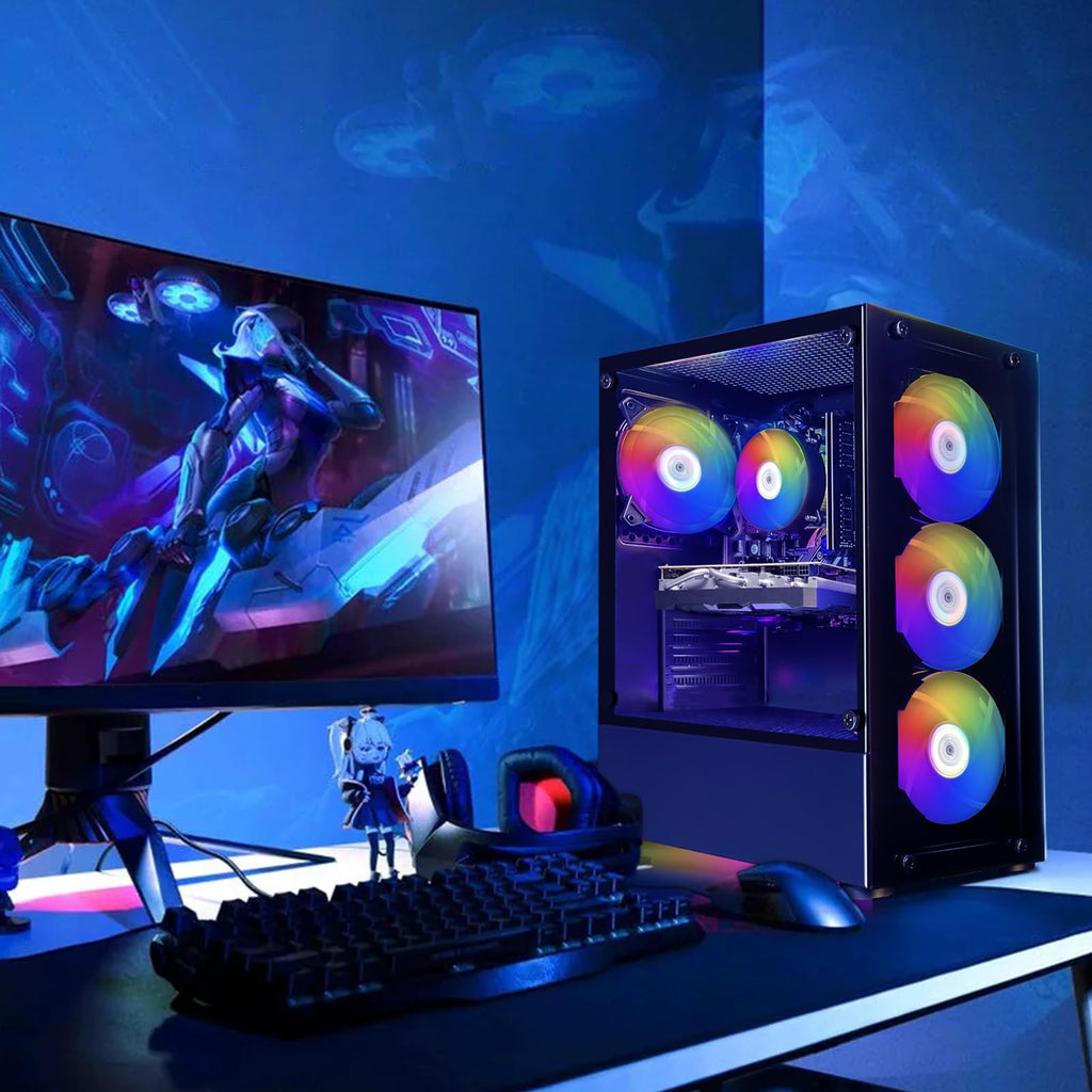 STGAubron Gaming PC Computer Desktop, GeForce GTX 1660 Ti 6G, Intel Core I7 up to 3.9GHz, 16G RAM, 512G SSD, WiFi 6, BT 5.0, RGB Fan x 4, Windows 11 Home,White - Flex Gamingproduct_type