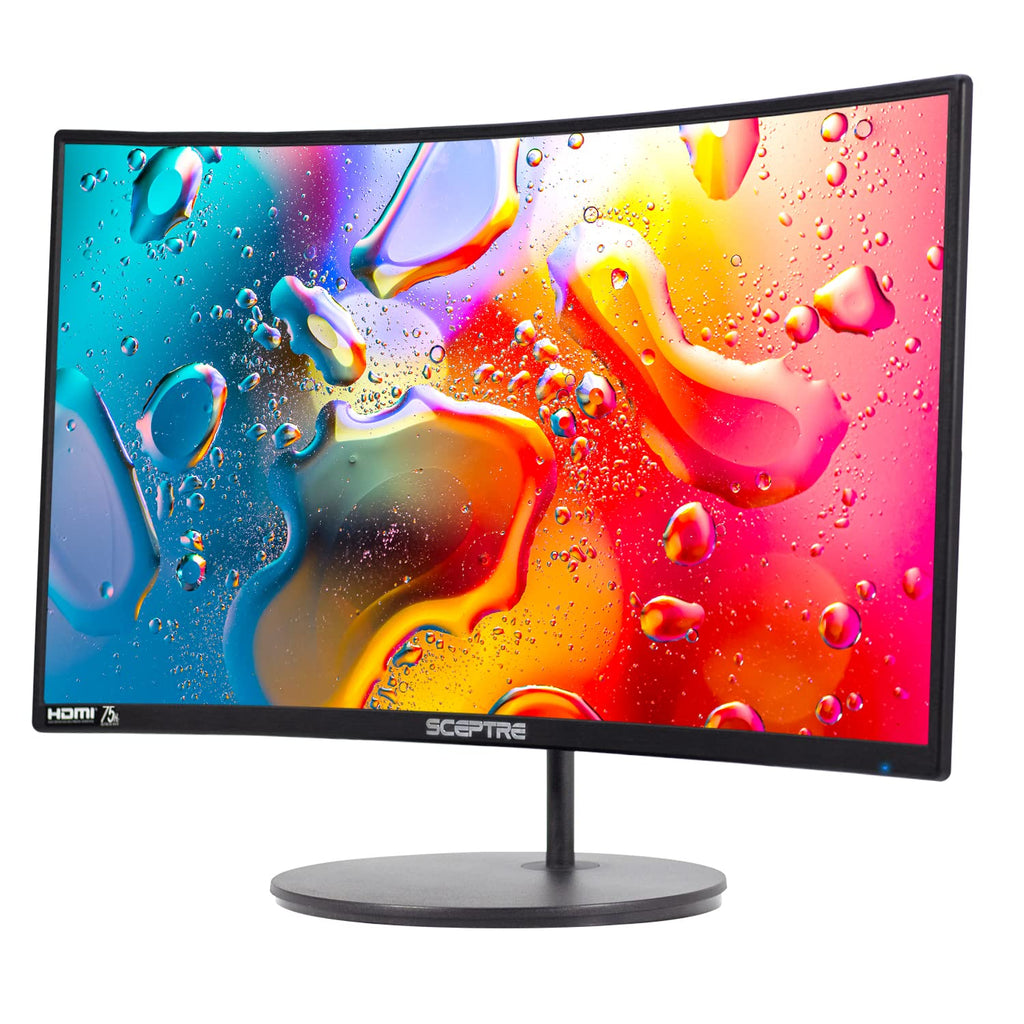 Sceptre Curved 27-inch Prime Monitor up to 100Hz 1080p, HDMI x2, VGA, 99% sRGB, Built-in Speakers, R1500, Machine Black 2025 (C275W-1920RN Series) - Flex Gamingproduct_type