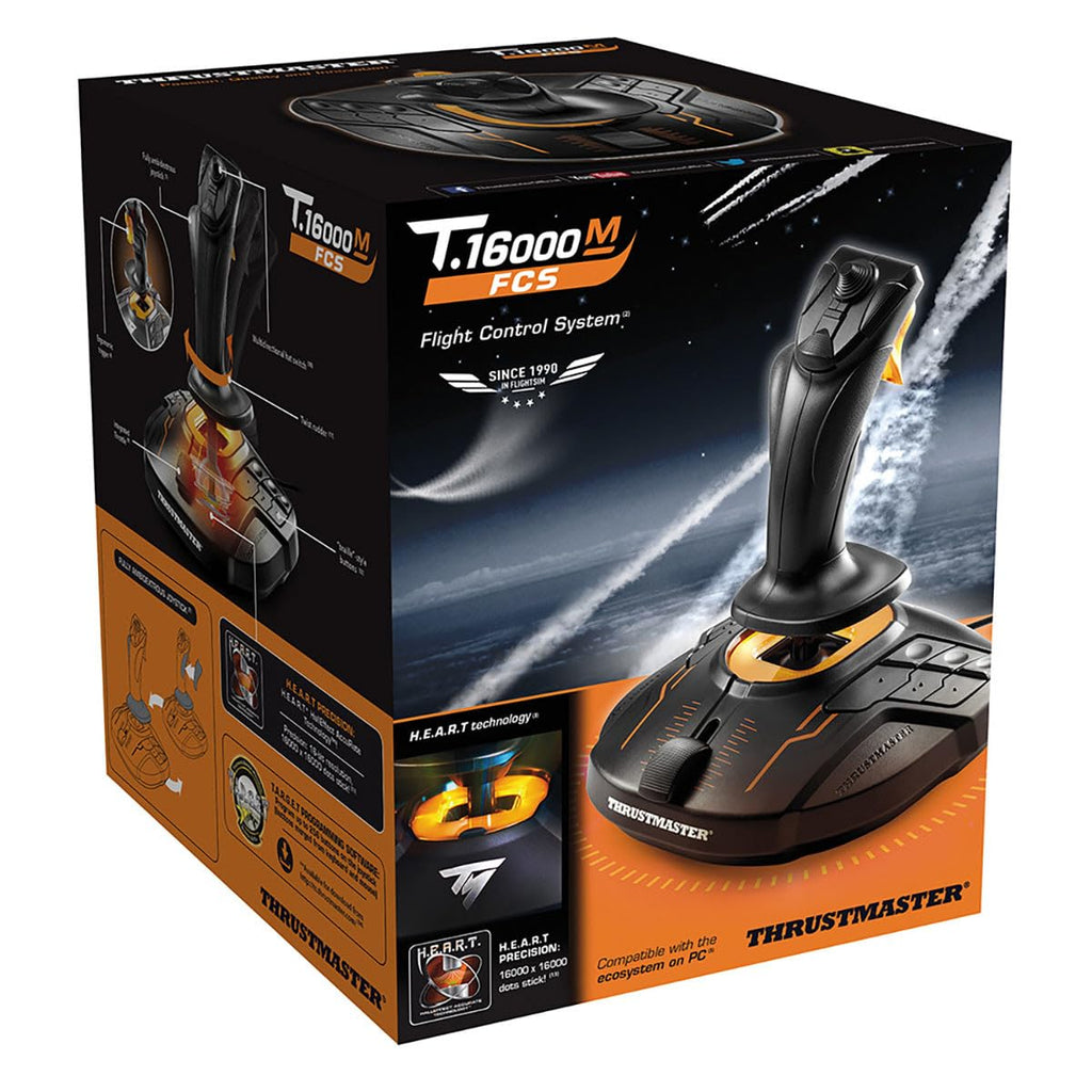 Thrustmaster T16000M FCS Space Sim Duo Combat Flight Sim Joystick - PC | Dual Hall-Effect sticks, 32 programable buttons, weighted bases, 8-way hat switch, 4 axes, twist rudder, integrated throttle - Flex Gamingproduct_type