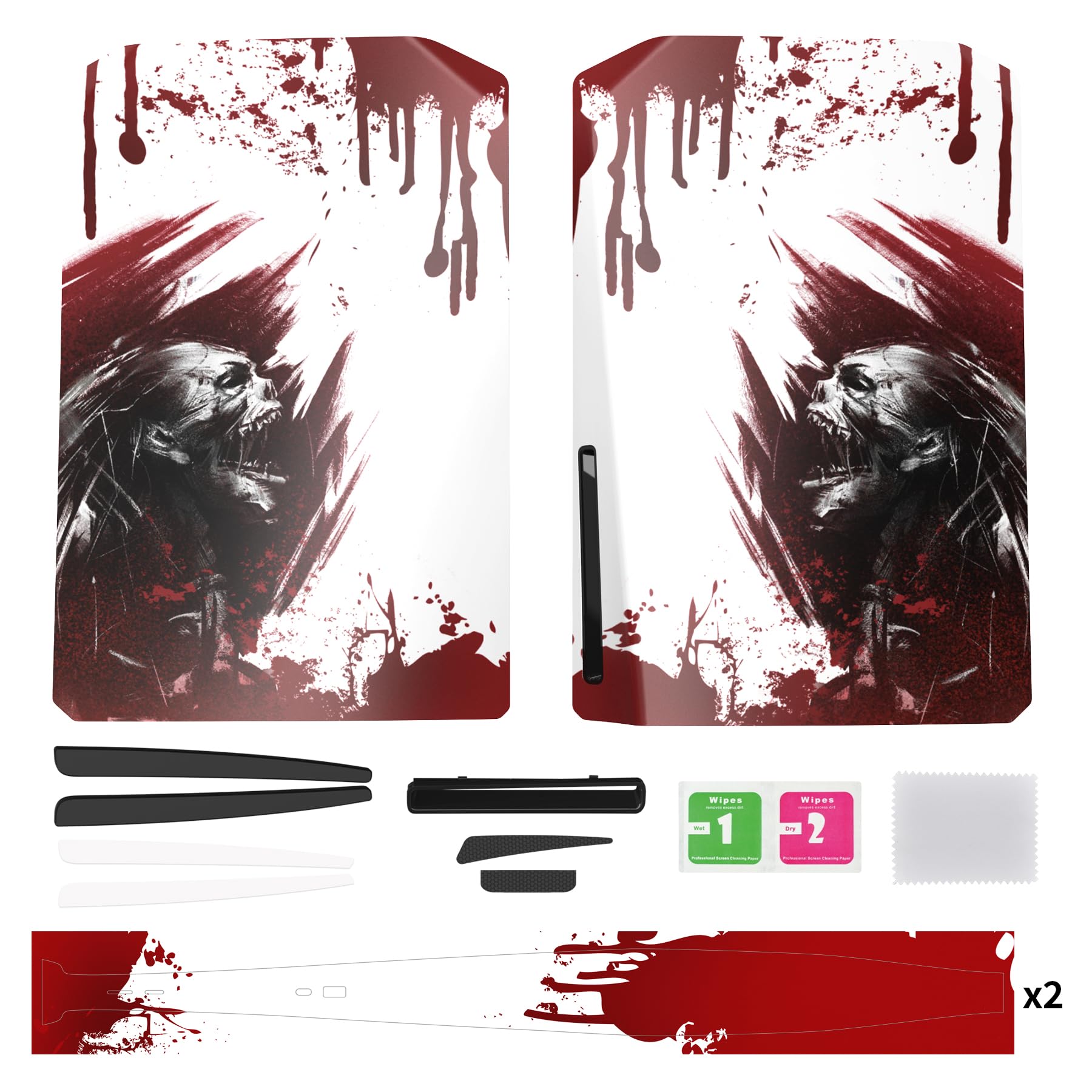 eXtremeRate eXcover The Great Wave Top Bottom Cover Compatible with ps5 Console Disc Edition, Replacement Faceplate Backplate Shell Skin Compatible with ps5 Disc Version Console - Flex Gamingproduct_type