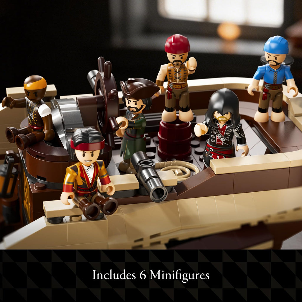Wise Block Assassin's Creed Black Flag Jackdaw (Epic Warship Edition) Building Set - Collectible Pirate Ship Model Kit with 8 Minifigures & Display Base, Building Block Gift for Adults 18+, HA395107 - Flex Gamingproduct_type