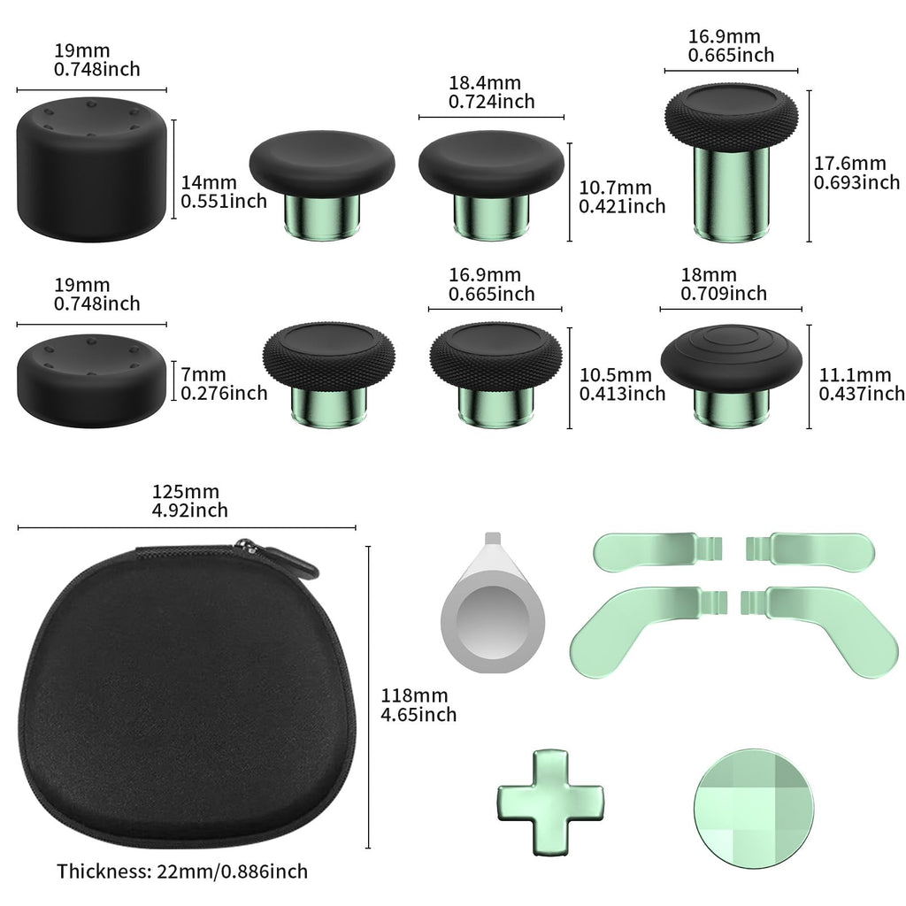 CHARM FOCUS 16-in-1 Metal Thumbsticks Replacement Kits for Xbox Elite Series 2, Xbox Elite 2 Controller Accessories, Includes Magnetic Joysticks, Paddles, Silicone Caps, D-Pads, 1 Tool (Volcano Red) - Flex Gamingproduct_type