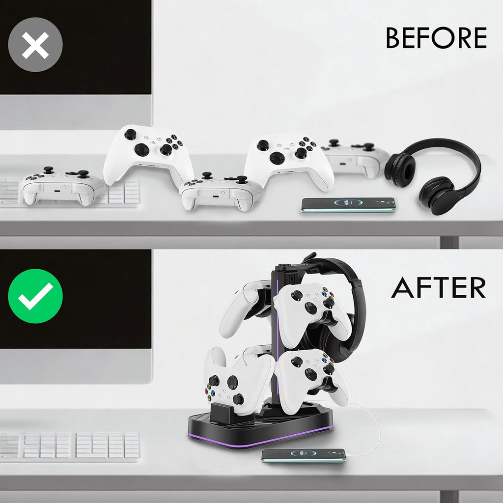 Ultimate Xbox Controller Charger with Headphone Stand - Enhance Your Gaming Experience - Flex Gamingproduct_type