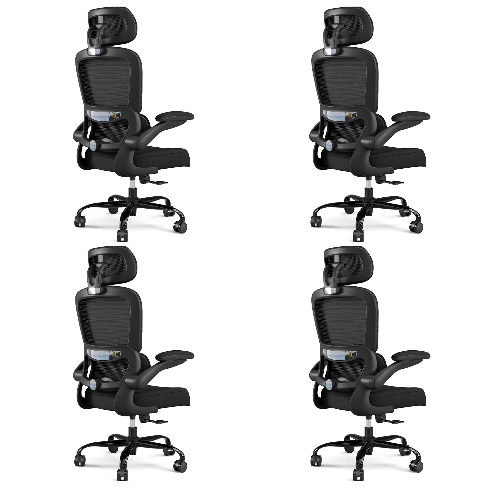 TRALT Office Chair Ergonomic Desk Chair, 330 LBS Home Mesh Office Desk Chairs with Wheels, Comfortable Gaming Chairs (1, Black) - Flex Gamingproduct_type