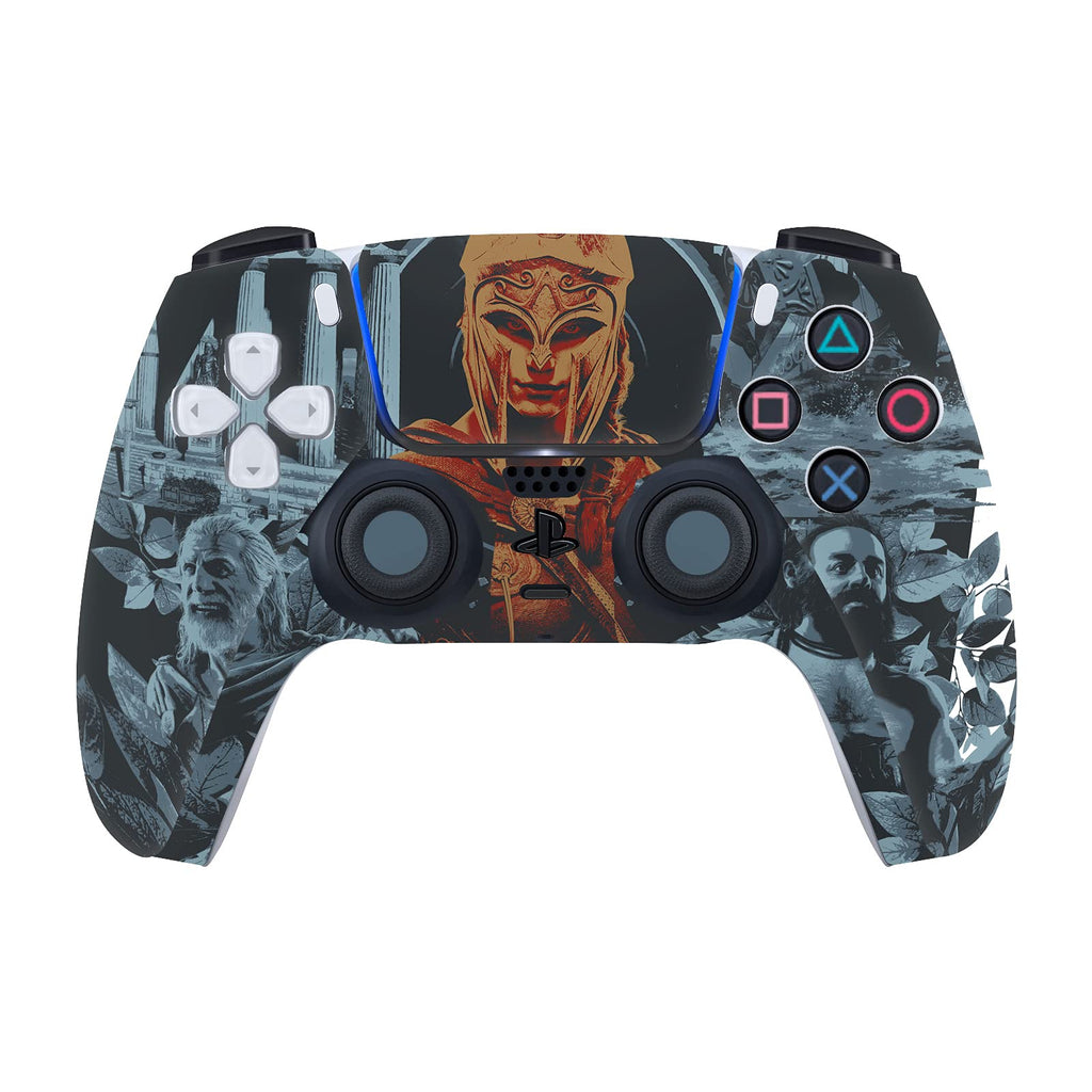 Alexios with Spear Odyssey Artwork Matte Vinyl Faceplate Sticker Gaming Skin Case Cover Compatible with Sony Playstation 5 PS5 Disc Edition Console & DualSense Controller - Flex Gamingproduct_type