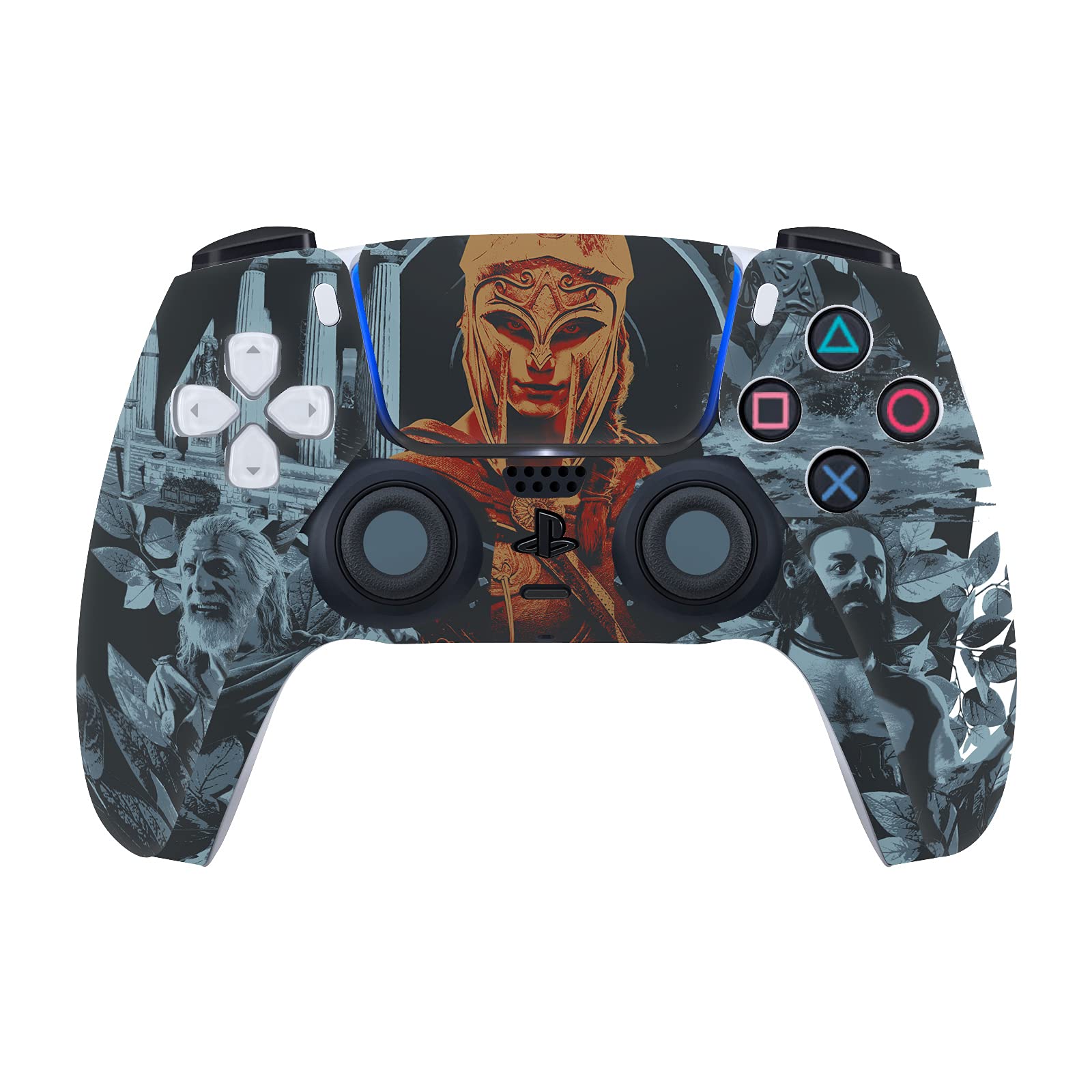 Alexios with Spear Odyssey Artwork Matte Vinyl Faceplate Sticker Gaming Skin Case Cover Compatible with Sony Playstation 5 PS5 Disc Edition Console & DualSense Controller - Flex Gamingproduct_type