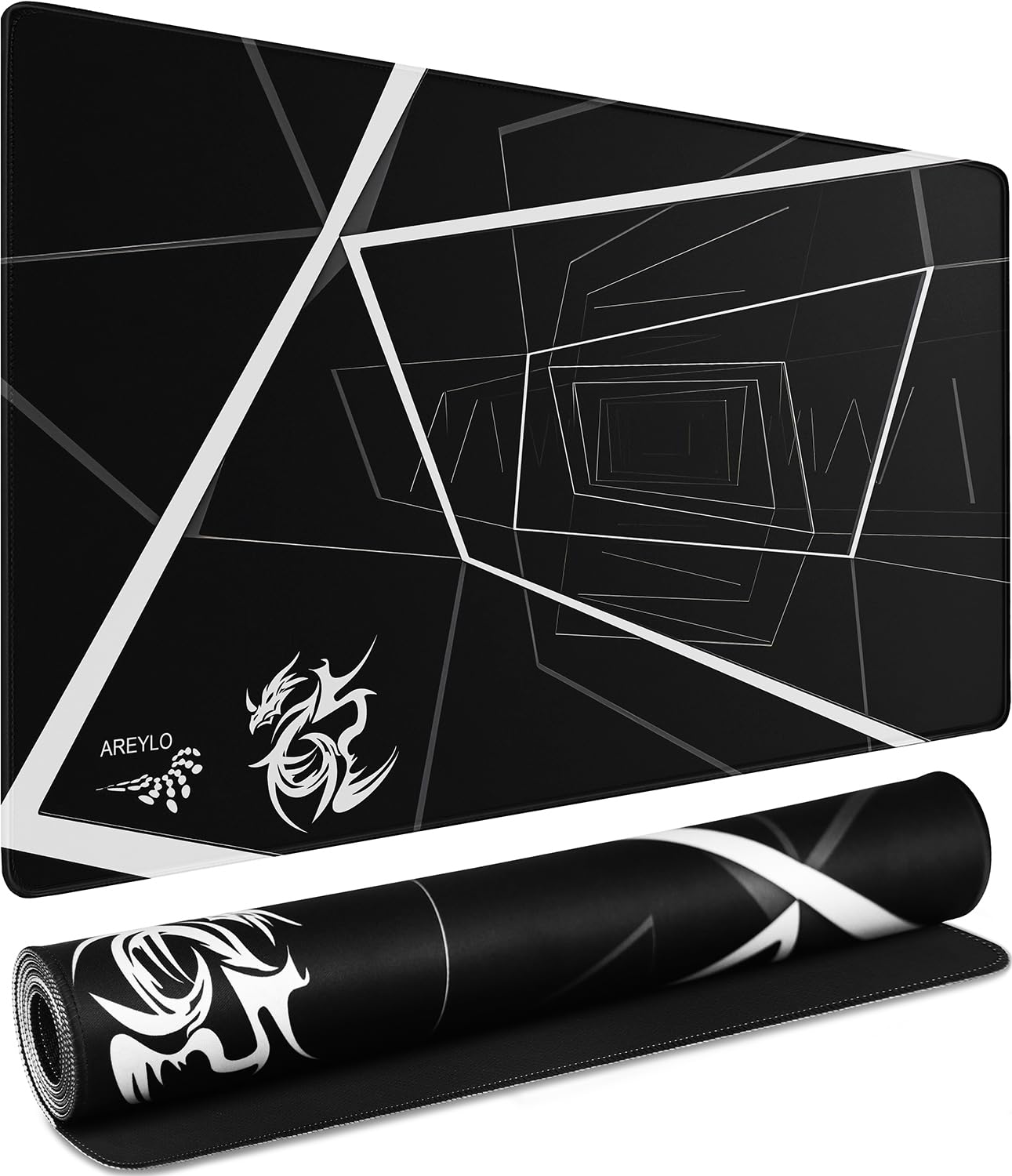Large Gaming Mouse Pad, Waterproof Extra Large Mousepad with Stitched Edges, 31.5" x 15.7" Non-Slip Rubber Base Office Big Long Keyboard Pad for Office Gamer Home XXL, Black - Flex Gamingproduct_type